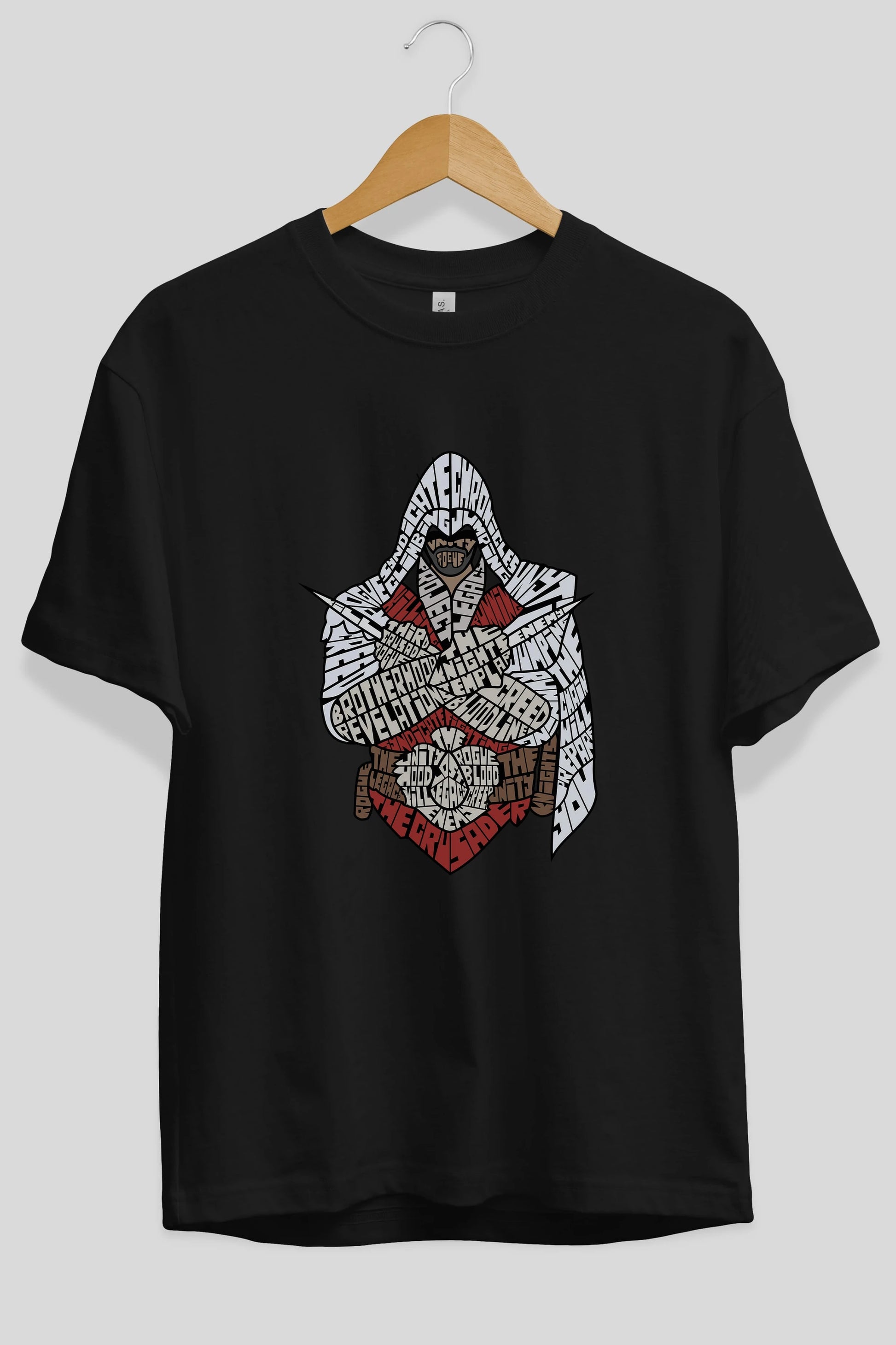 Assassins Ön Baskılı Oversize t-shirt %100 pamuk Erkek Kadın Unisex