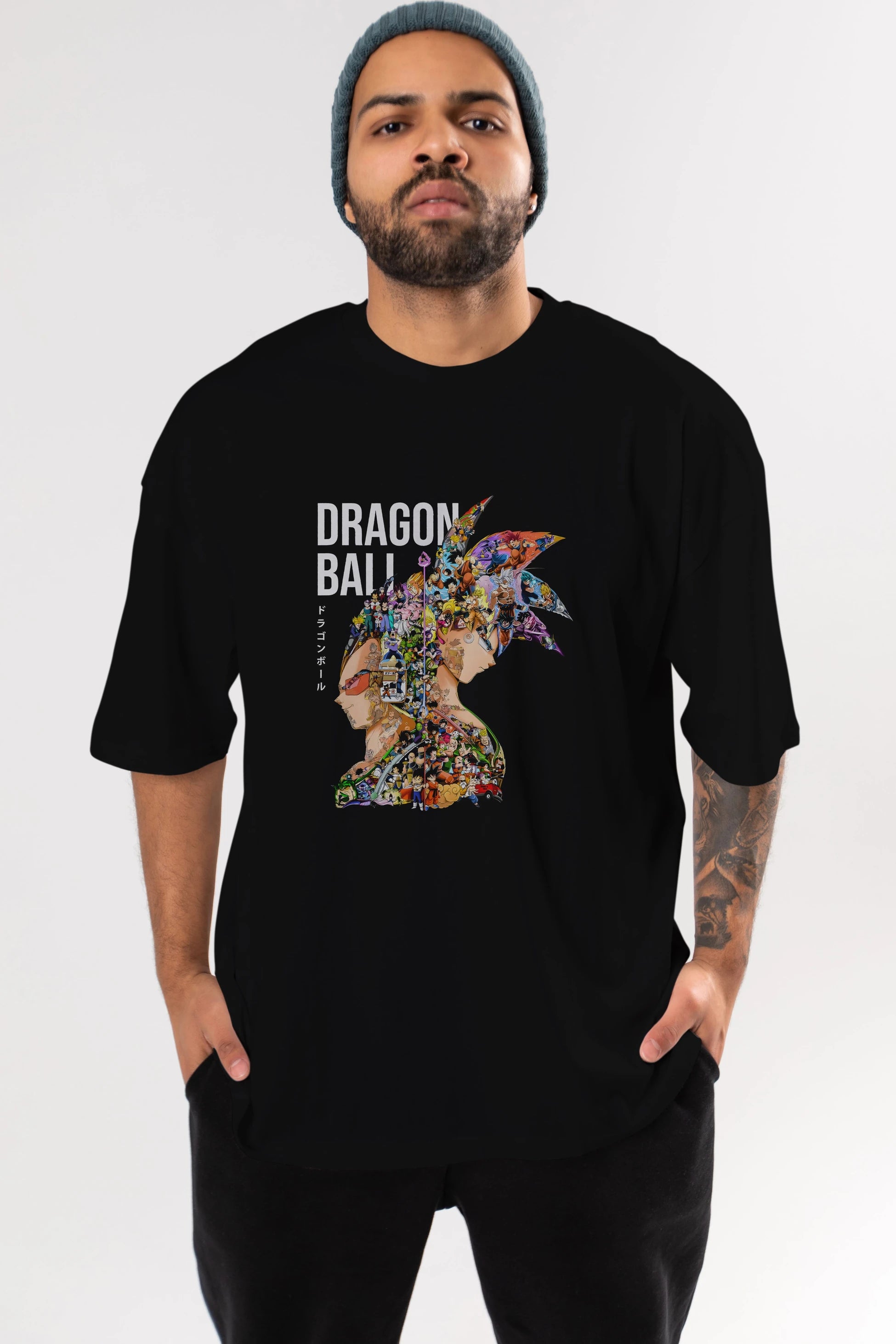 DRAGON BALL ART (5) Anime Ön Baskılı Oversize t-shirt %100 pamuk Erkek Kadın Unisex
