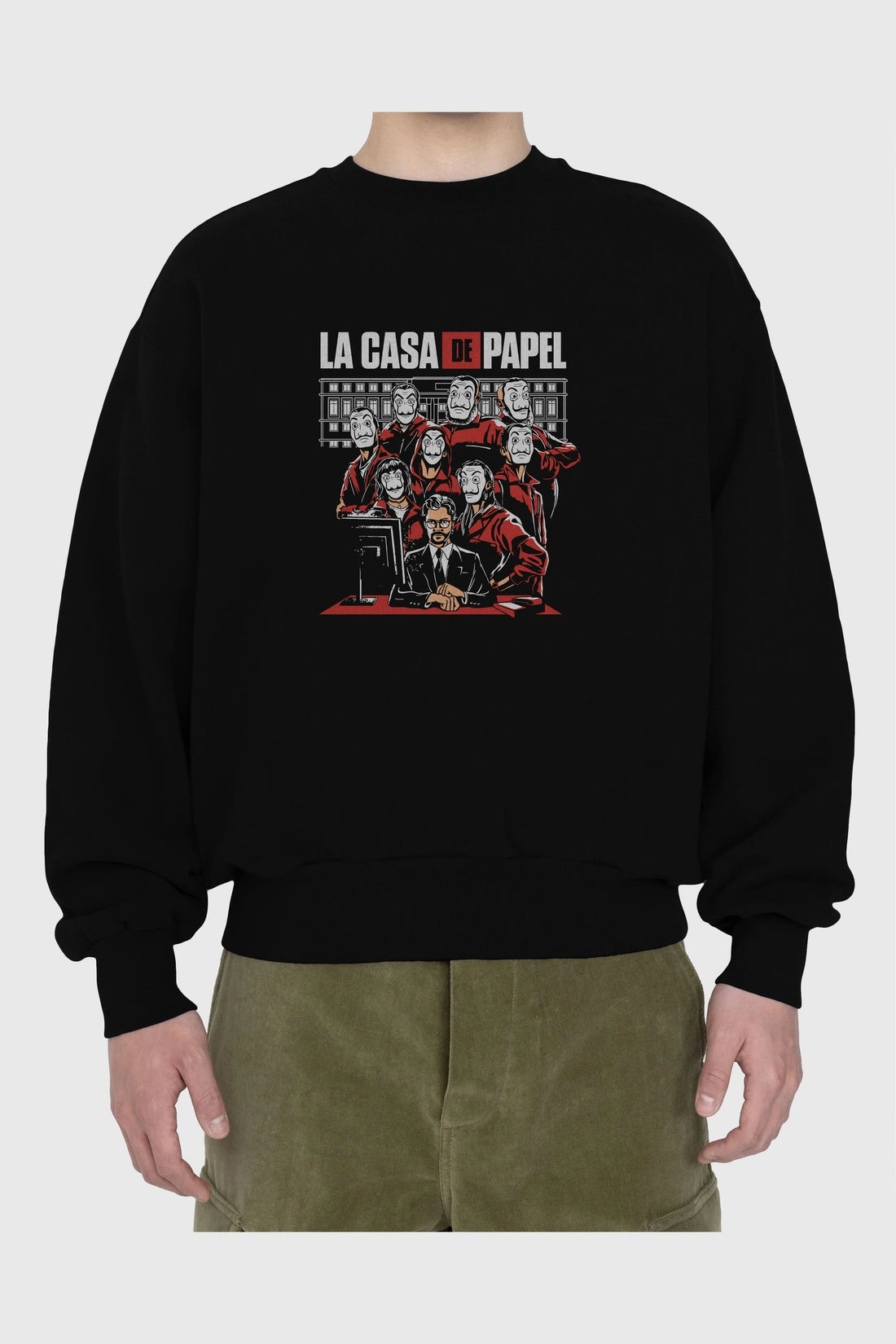 La Casa De Papel (5) Ön Baskılı Oversize Sweatshirt Erkek Kadın Unisex