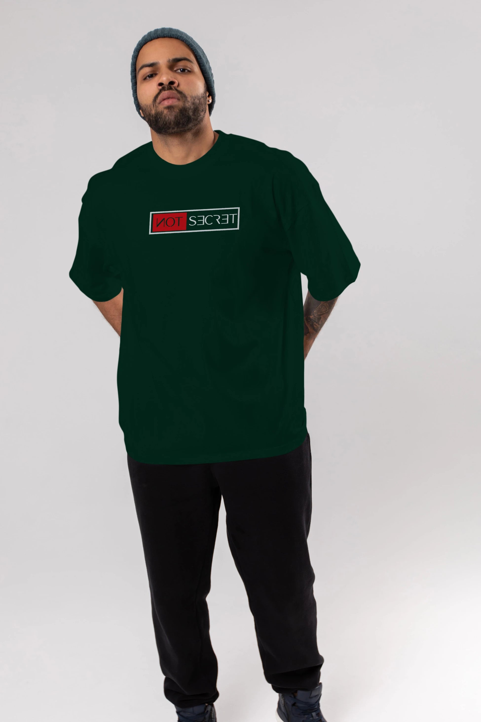 Not Secret Ön Baskılı Oversize t-shirt %100 pamuk Erkek Kadın Unisex
