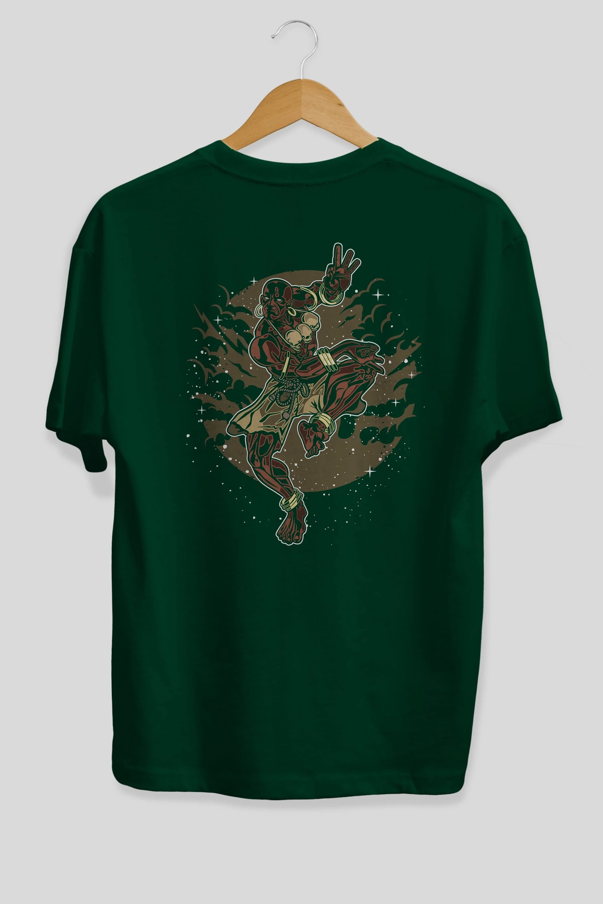 DHALSIM Arka Baskılı Oversize t-shirt Erkek Kadın Unisex %100 Pamuk