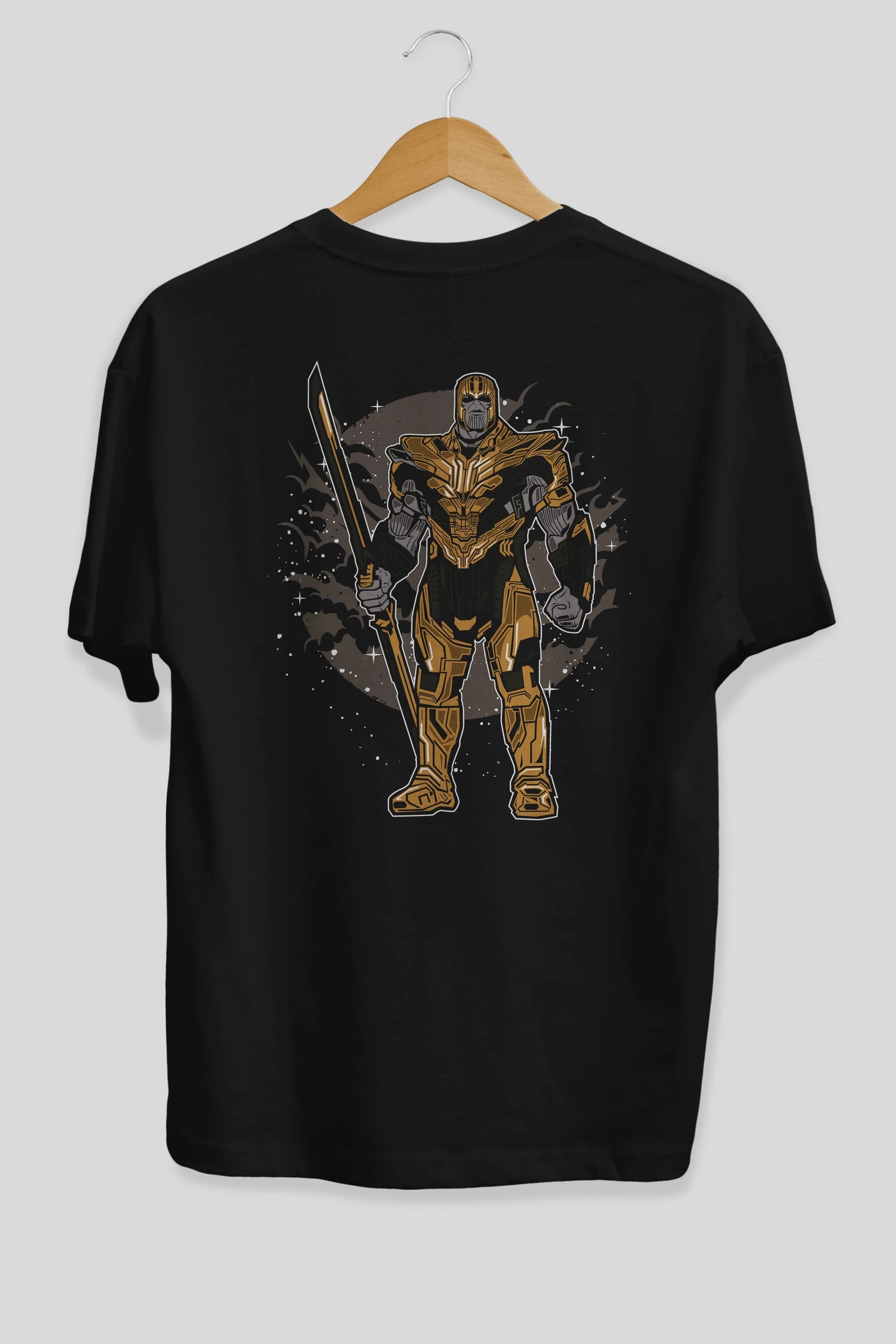 Thanos Arka Baskılı Oversize t-shirt Erkek Kadın Unisex %100 Pamuk
