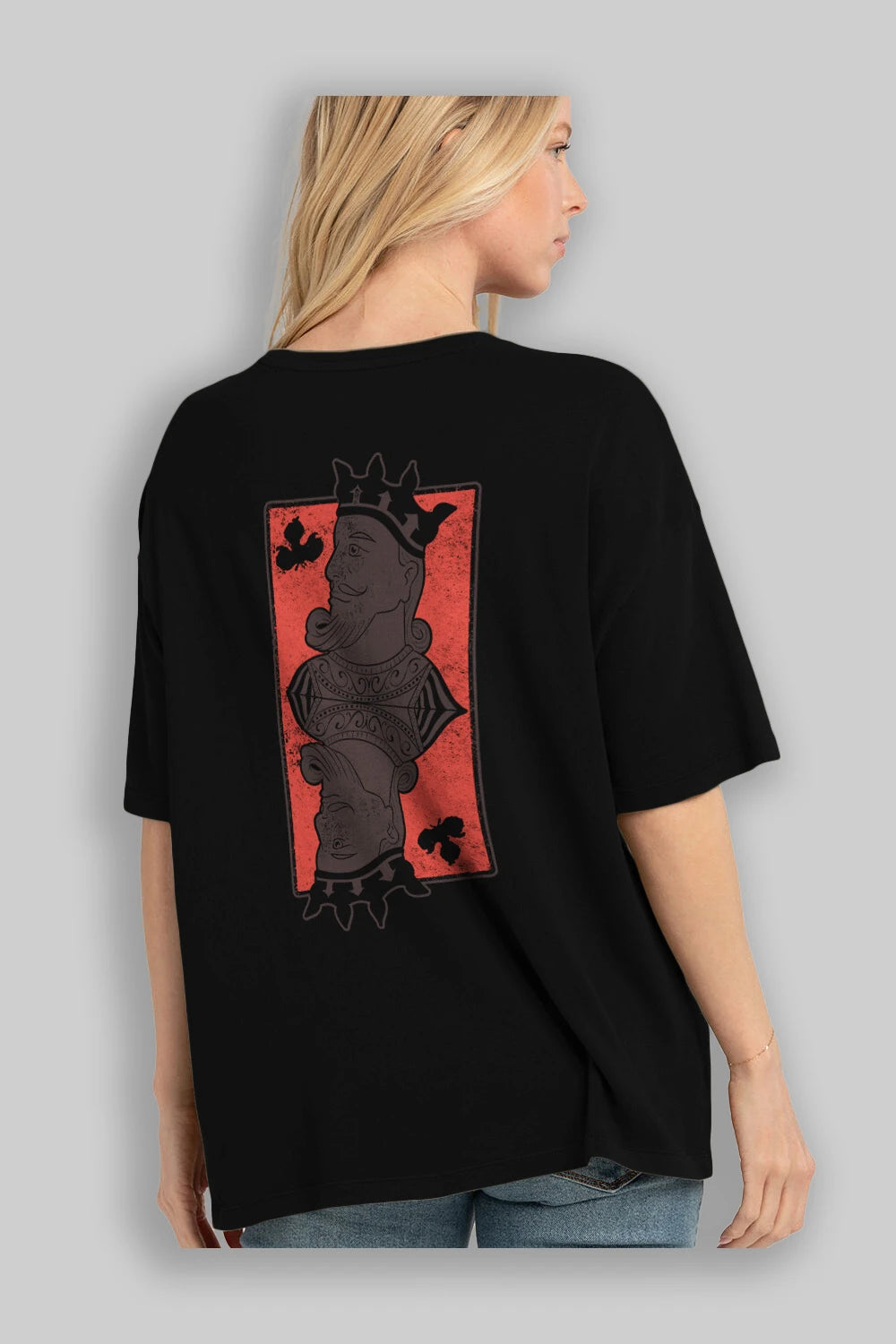 King Streetwear Arka Baskılı Oversize t-shirt Erkek Kadın Unisex