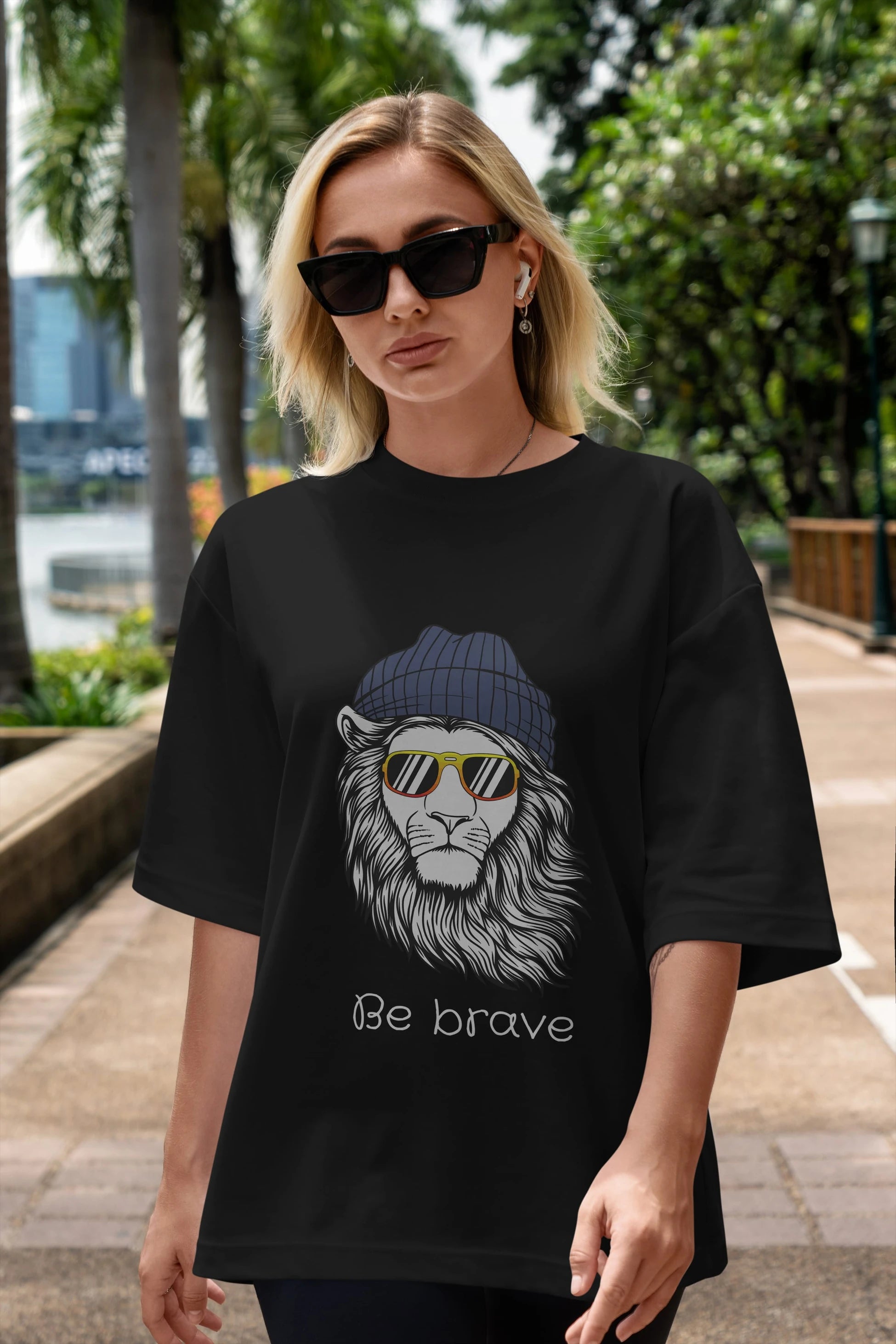 Be Brave Ön Baskılı Oversize t-shirt Erkek Kadın Unisex