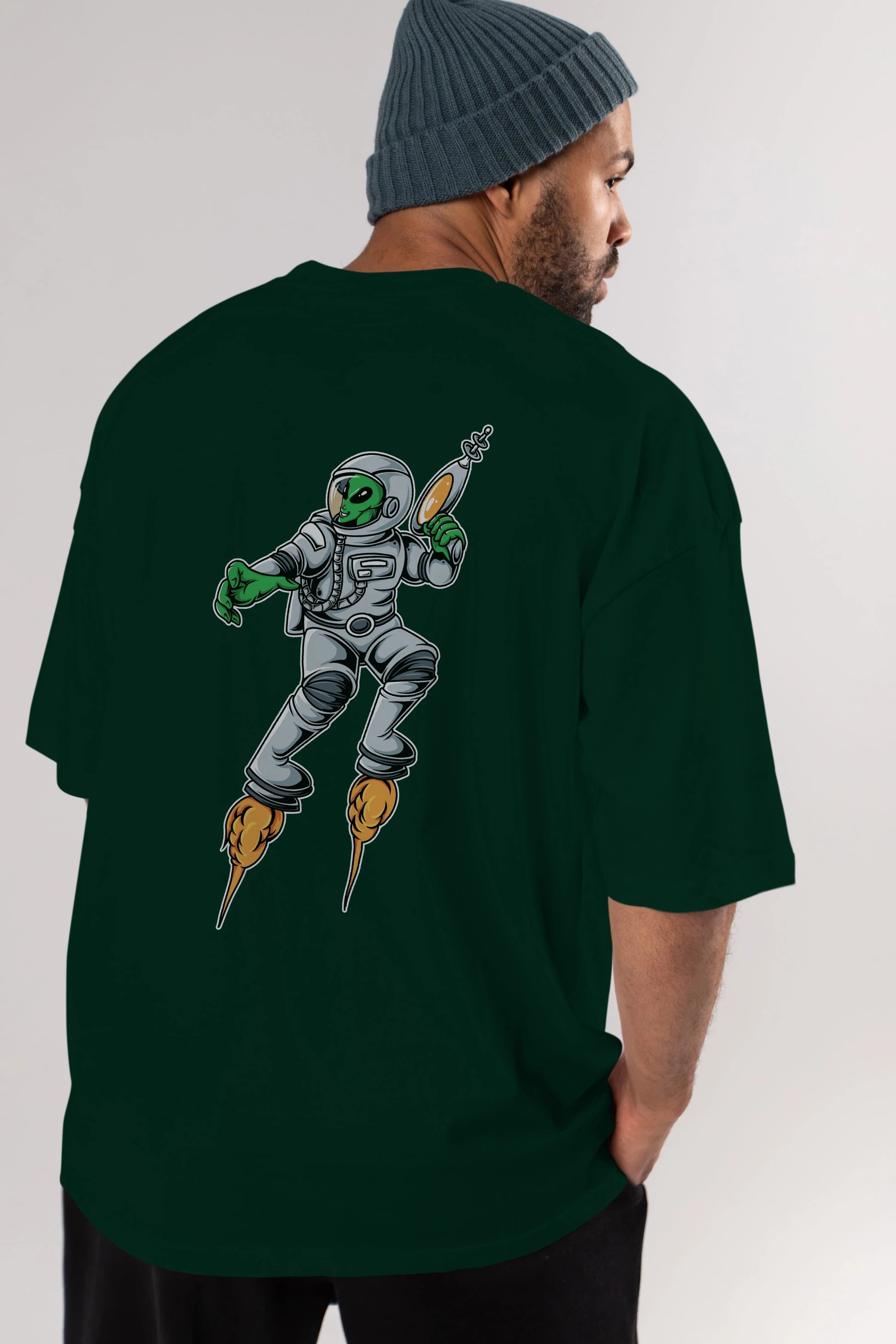 Alien Wars Tshirt Arka Baskılı Oversize t-shirt Erkek Kadın Unisex