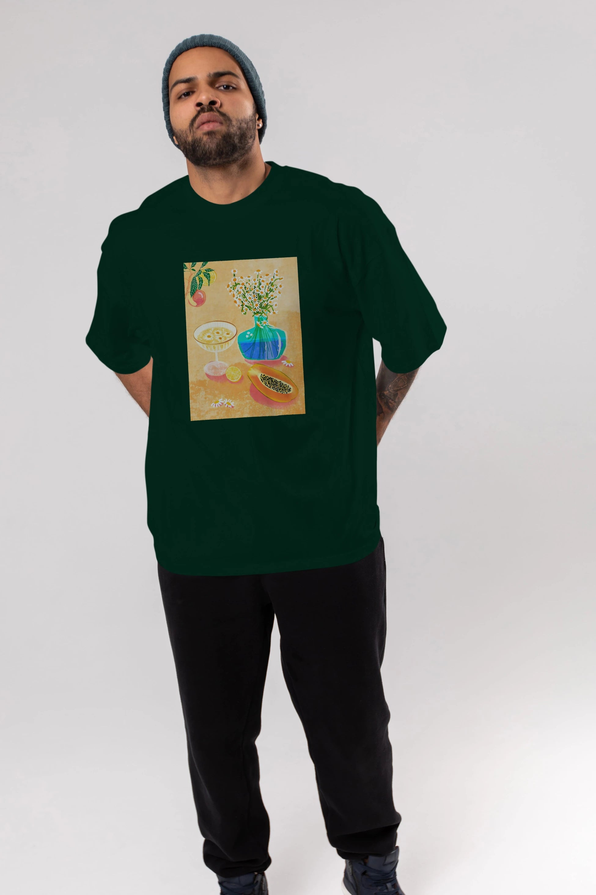 Cheers 2 Ön Baskılı Oversize t-shirt Erkek Kadın Unisex %100 Pamuk Bisiklet Yaka tişort