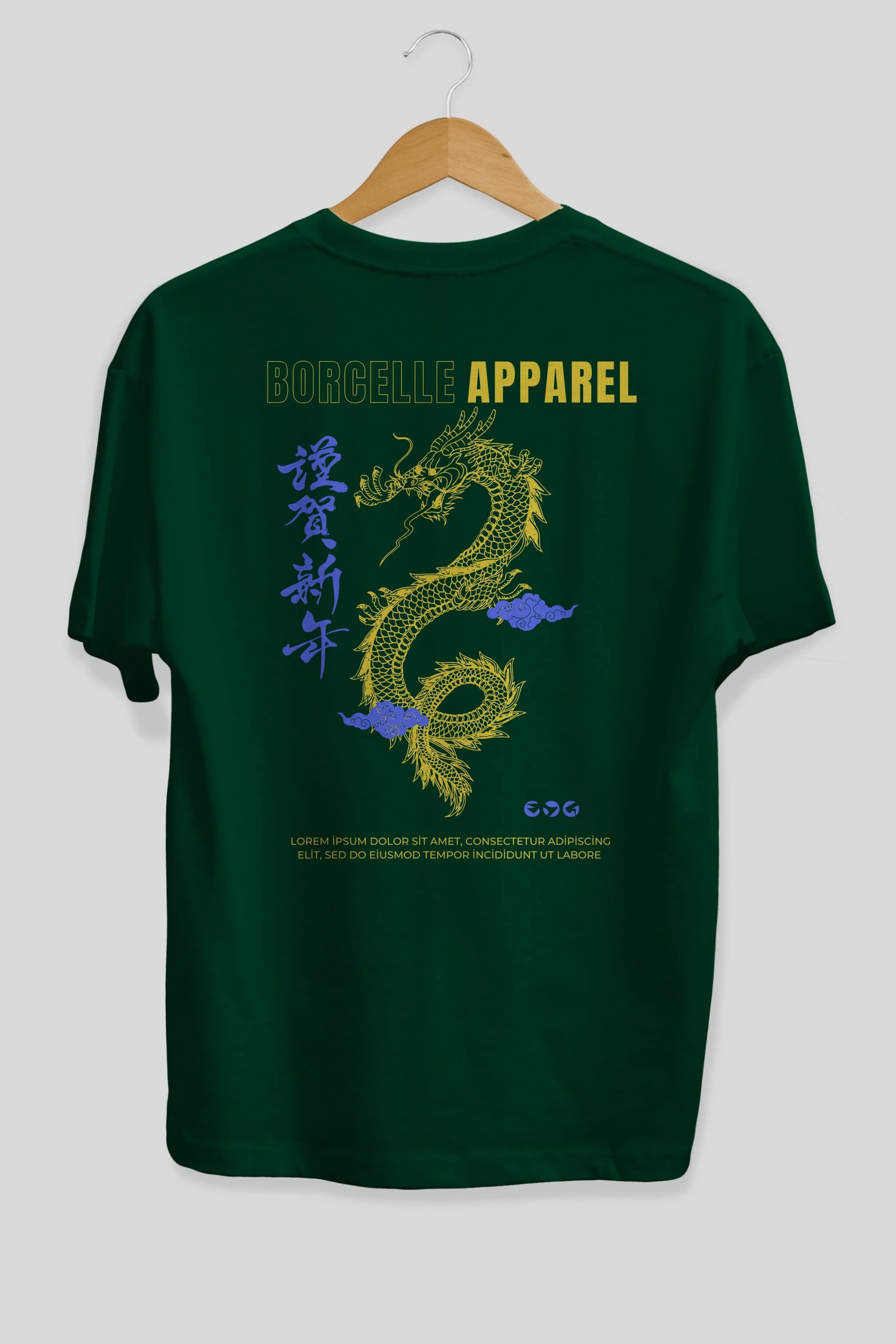 Borcelle Apparel Yazılı Arka Baskılı Oversize t-shirt Erkek Kadın Unisex