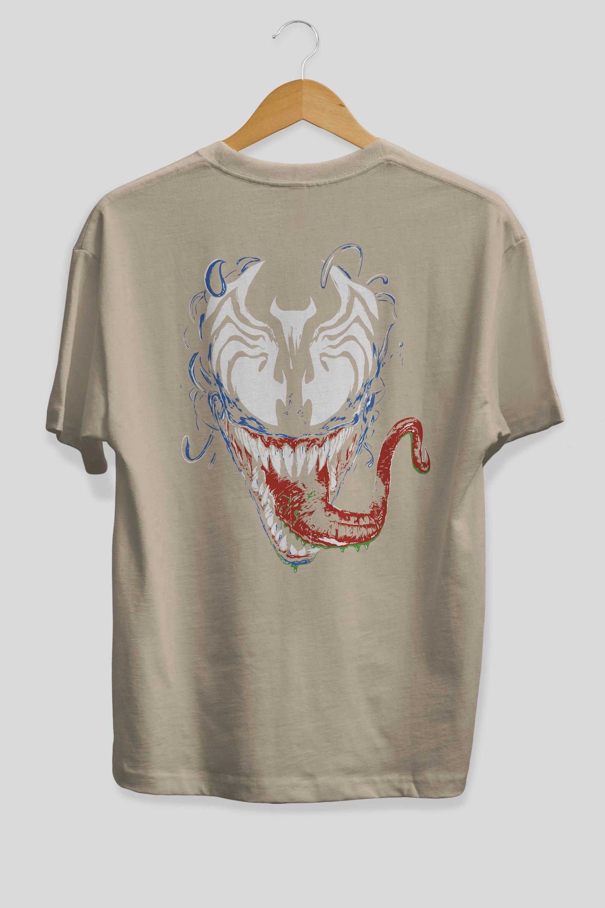 Venom (2) Arka Baskılı Oversize t-shirt Erkek Kadın Unisex %100 Pamuk Bisiklet Yaka tişort