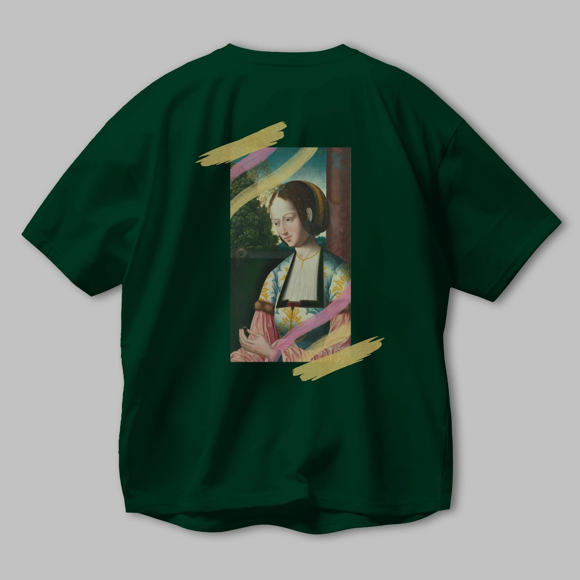 Woman Portrait Arka Baskılı Oversize t-shirt Erkek Kadın Unisex