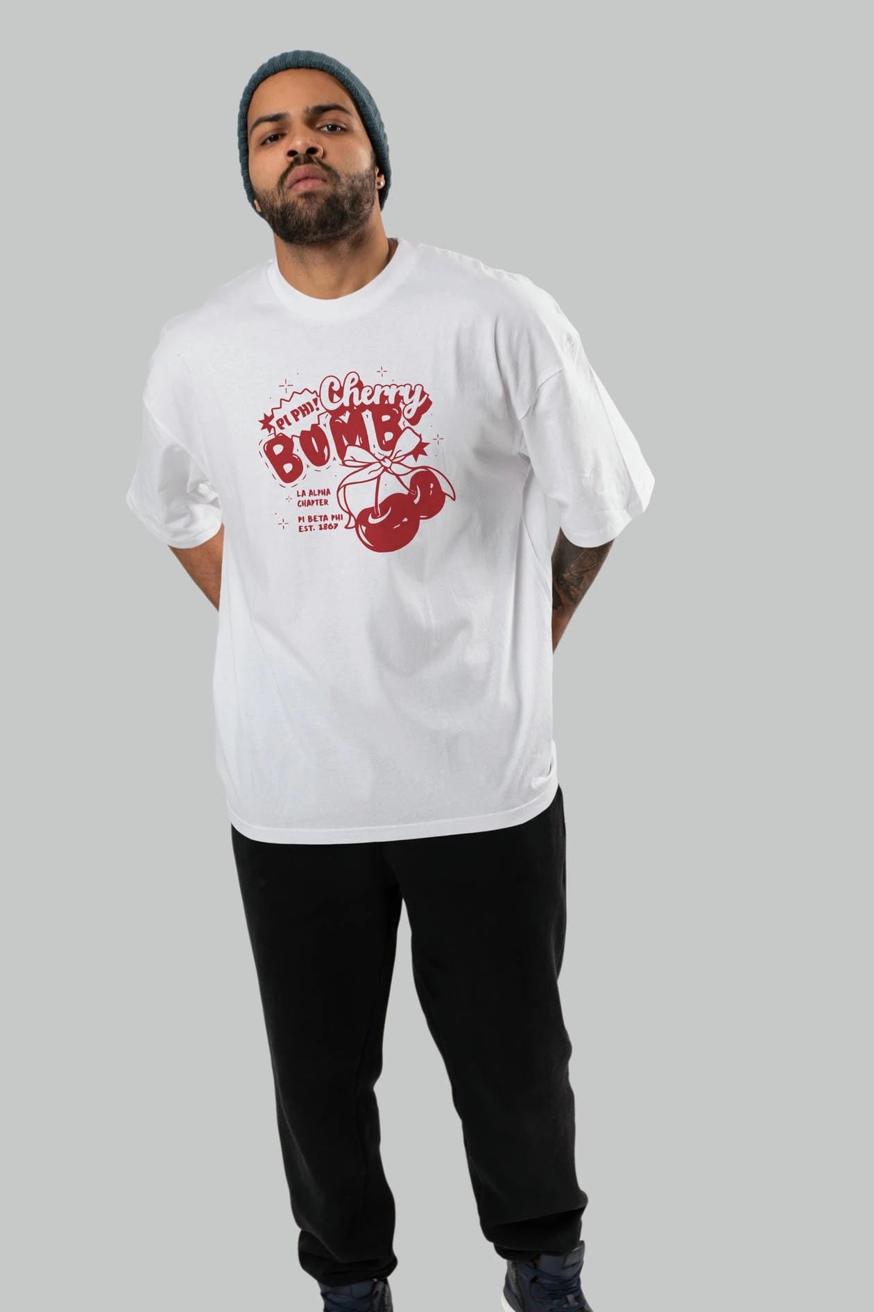 Cherry Bomb Cherries Ön Baskılı Oversize t-shirt Erkek Kadın Pamuk Bisiklet Yaka tişort