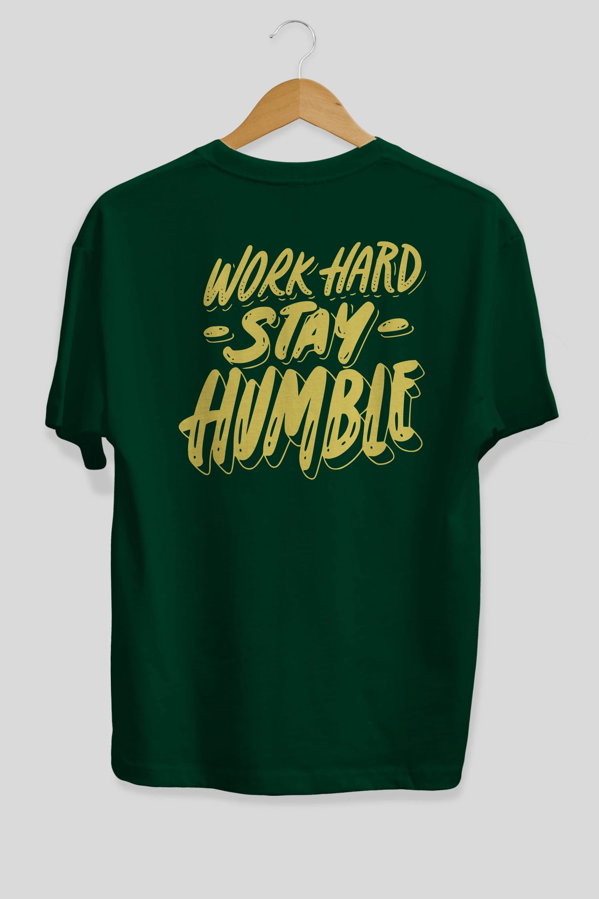 Word Hard Yazılı Arka Baskılı Oversize t-shirt Erkek Kadın Unisex