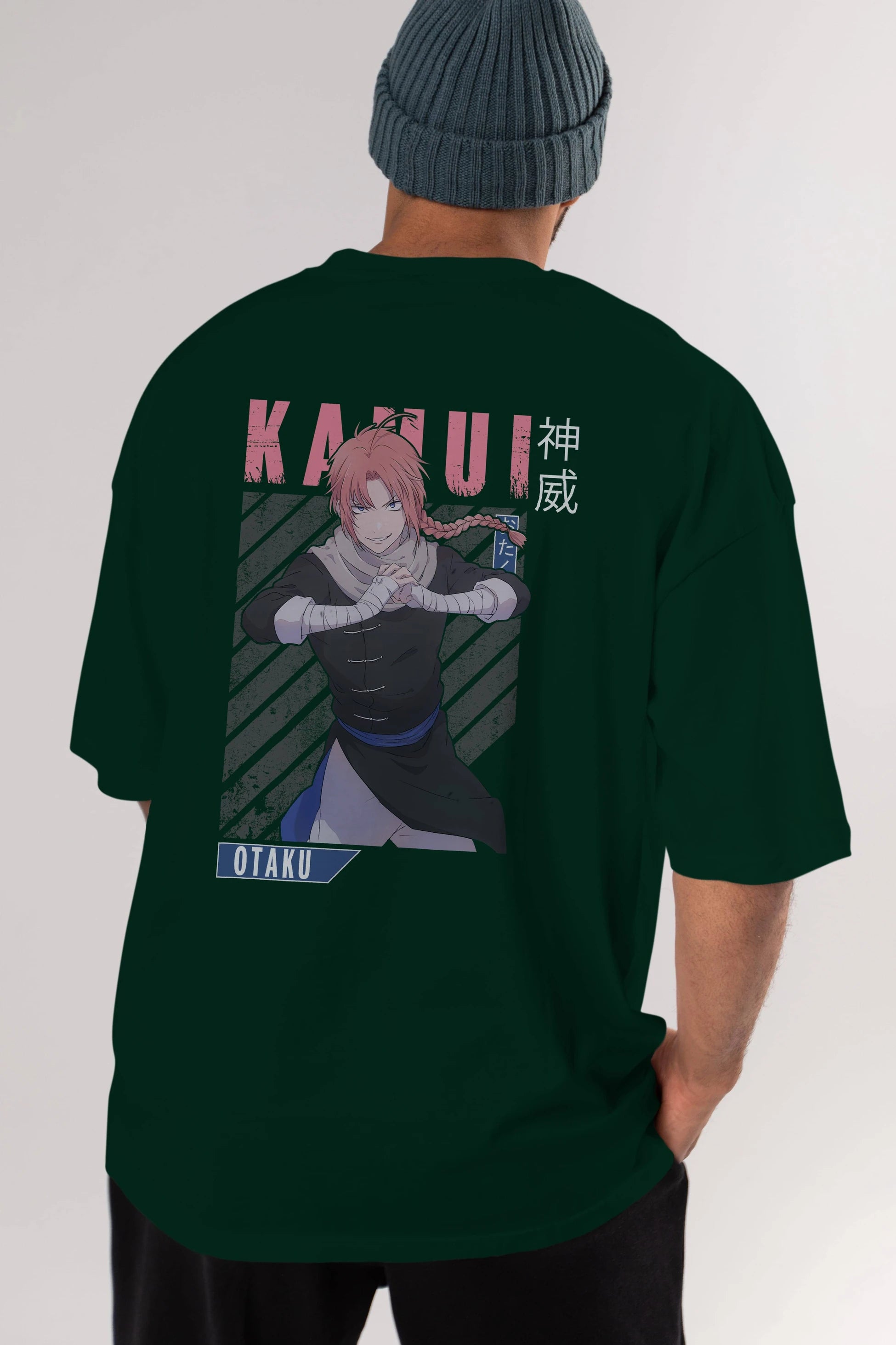 Kamui GINTAMA Anime Arka Baskılı Oversize t-shirt Erkek Kadın Unisex