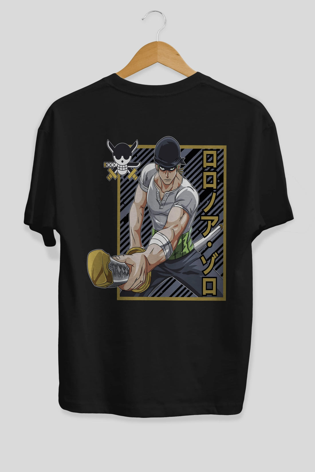 RORONOA ZORO Anime Arka Baskılı Oversize t-shirt Erkek Kadın Unisex