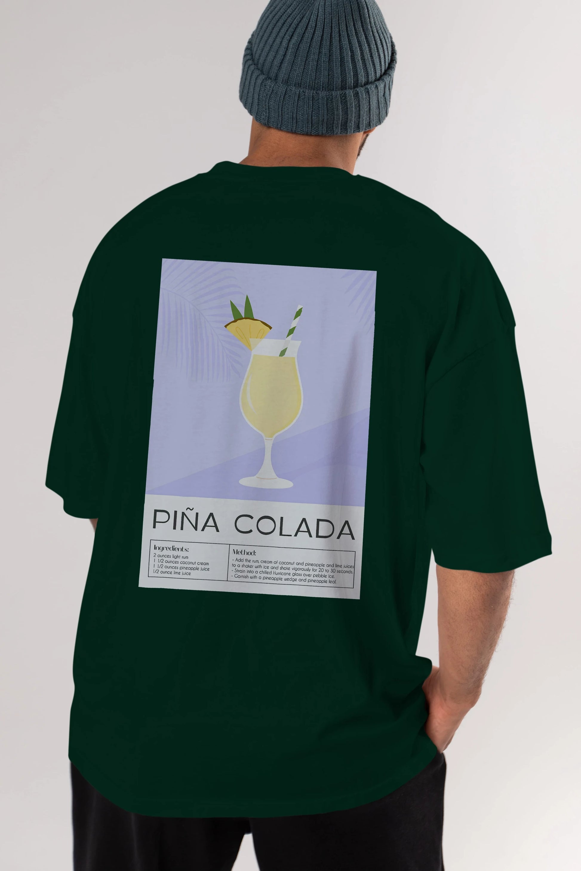 PIna Colada 6 Arka Baskılı Oversize t-shirt Erkek Kadın Unisex %100 Pamuk Bisiklet Yaka tişort