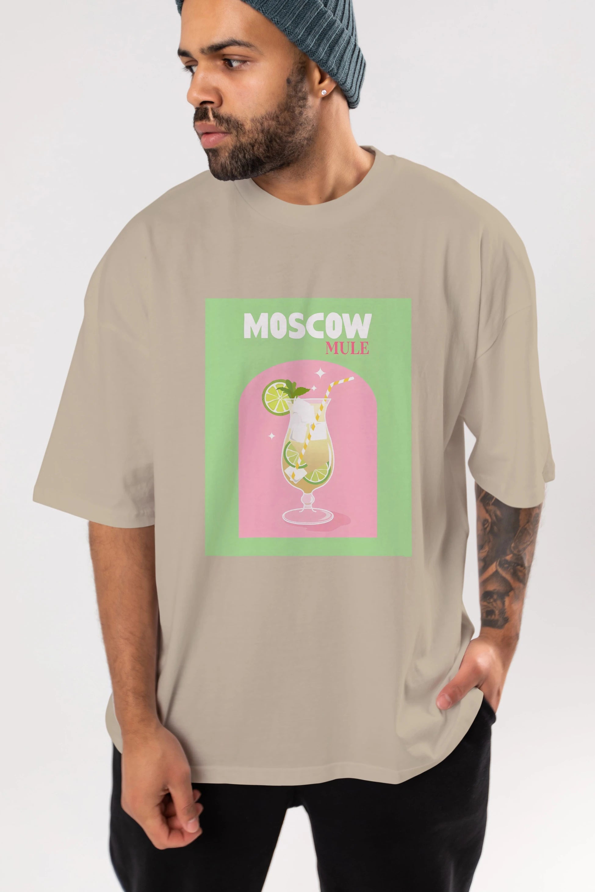 Moscow Mule 5 Ön Baskılı Oversize t-shirt Erkek Kadın Unisex %100 Pamuk Bisiklet Yaka tişort