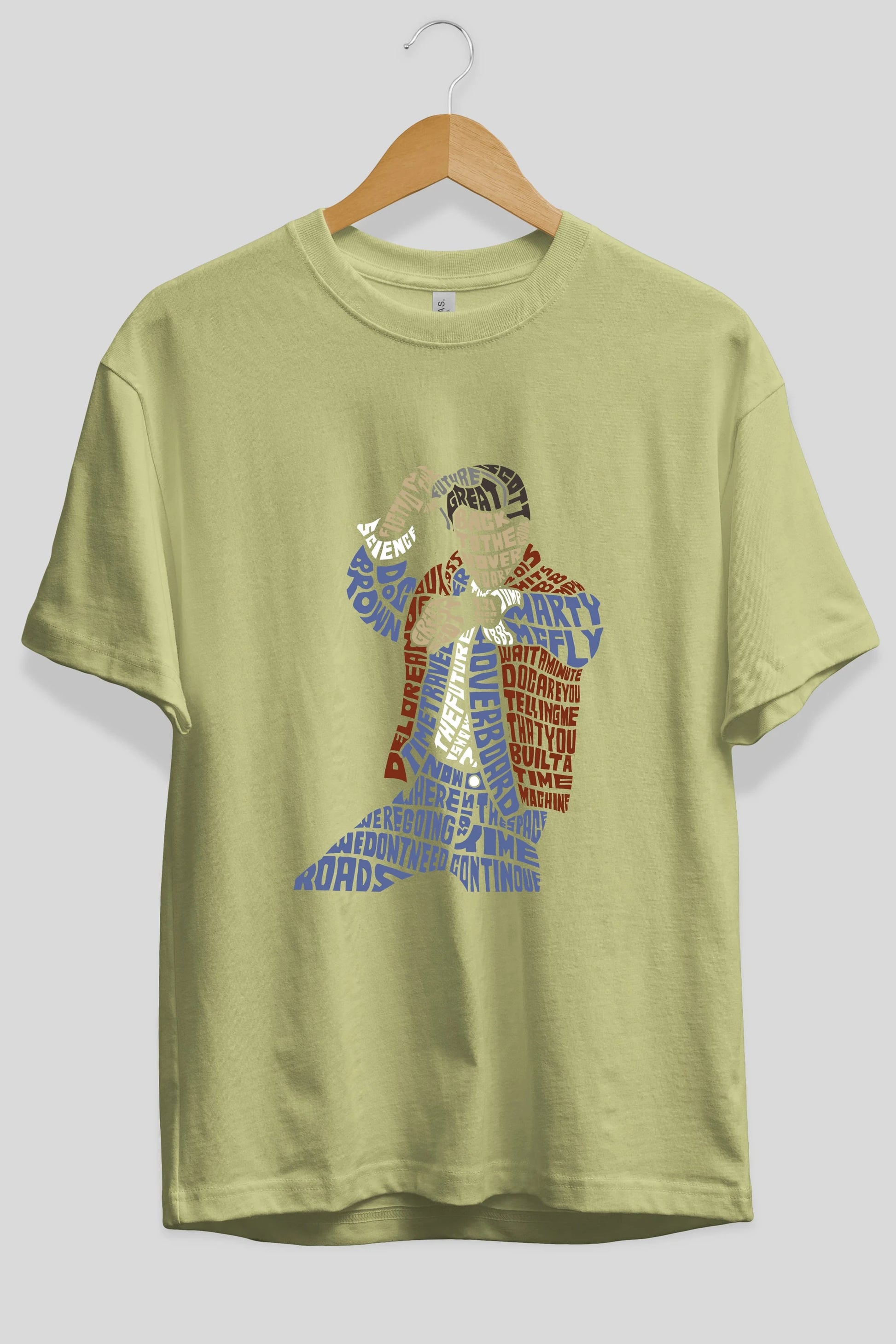 Back To The Hoverboard Ön Baskılı Oversize t-shirt %100 pamuk Erkek Kadın Unisex