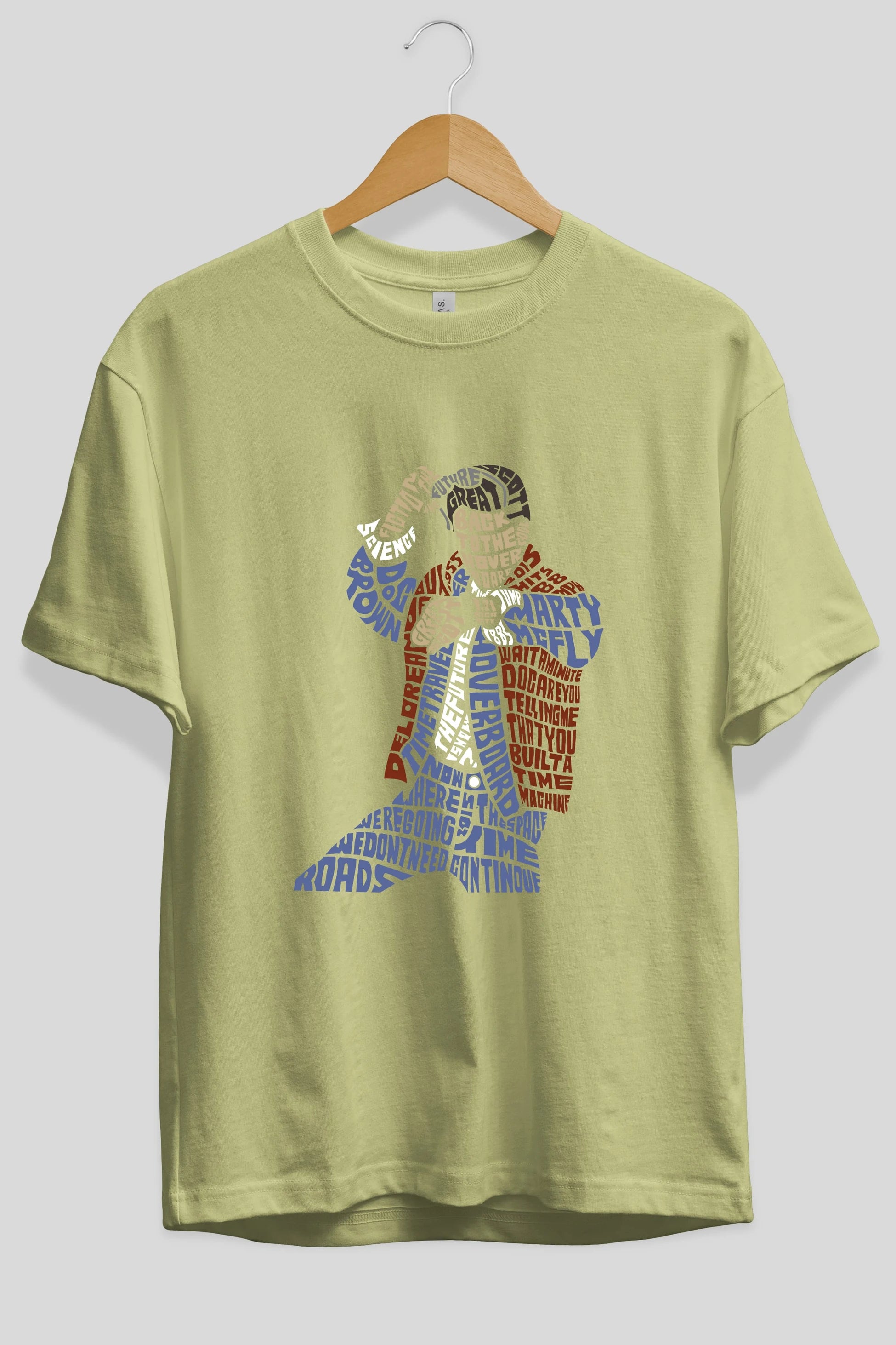 Back To The Hoverboard Ön Baskılı Oversize t-shirt %100 pamuk Erkek Kadın Unisex