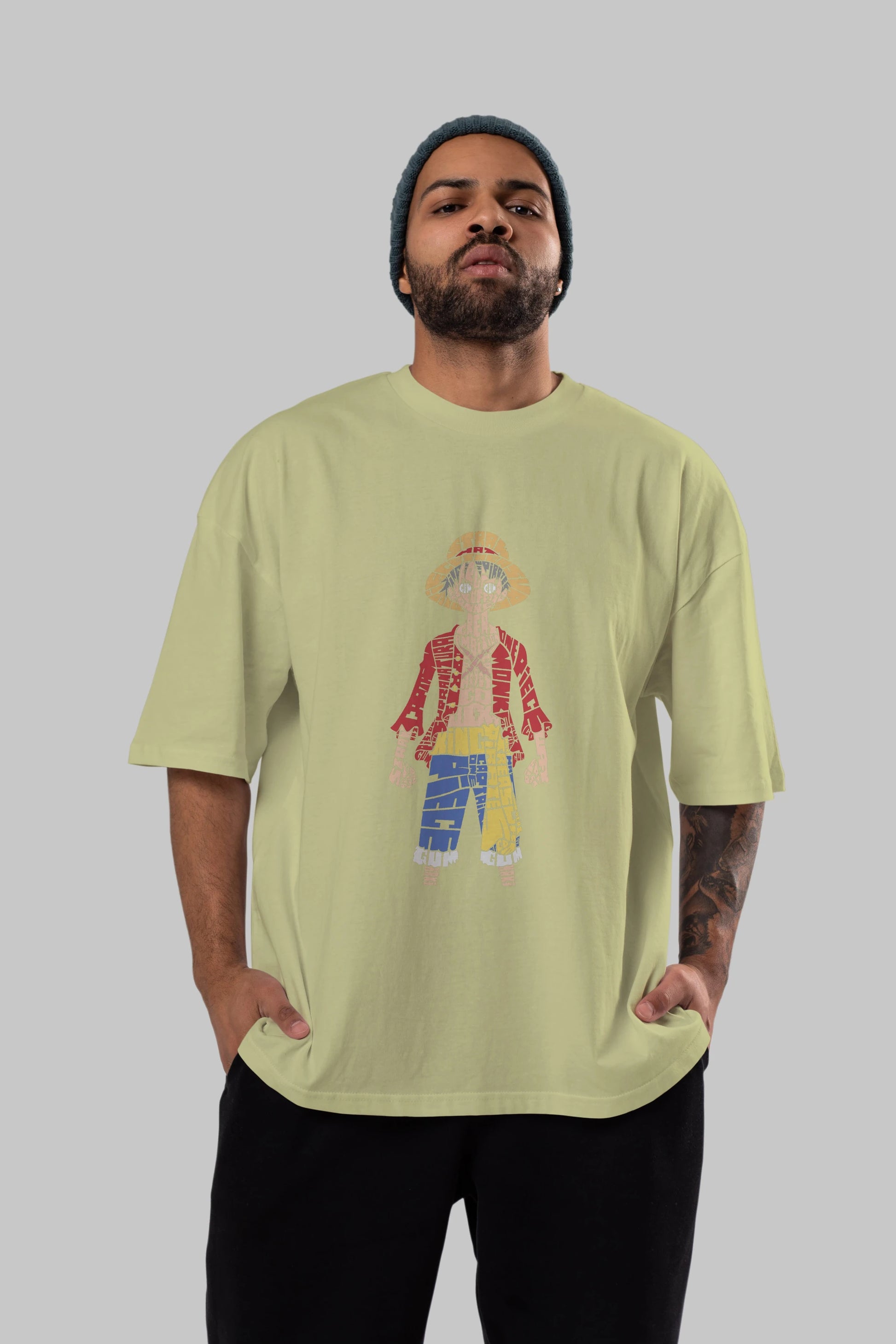 One Piece Ön Baskılı Oversize t-shirt %100 pamuk Erkek Kadın Unisex