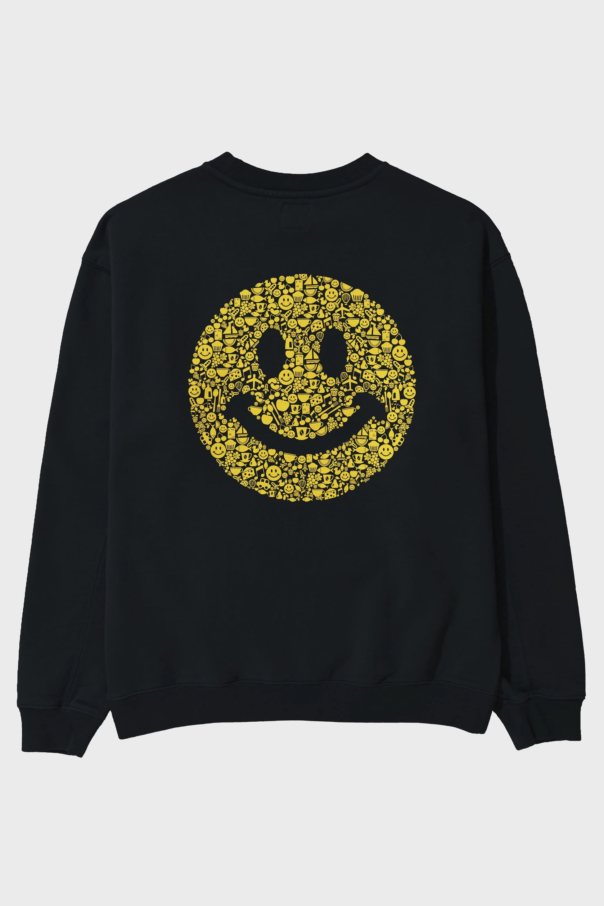 Smiley Arka Baskılı Oversize Sweatshirt Erkek Kadın Unisex