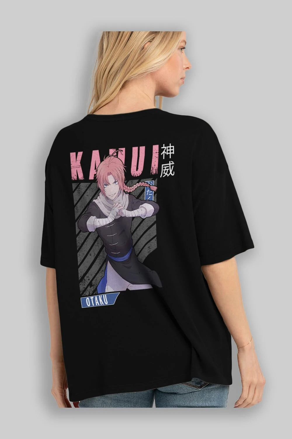 Kamui GINTAMA Anime Arka Baskılı Oversize t-shirt Erkek Kadın Unisex