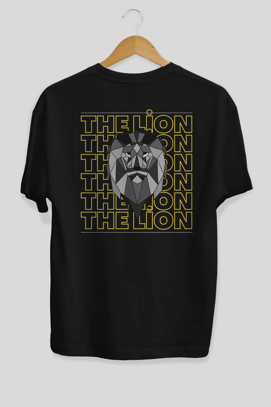 The Lion Yazılı Arka Baskılı Oversize t-shirt Erkek Kadın Unisex
