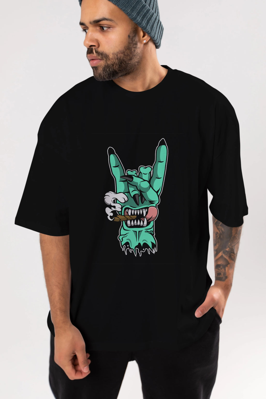 Metal Sign Ön Baskılı Oversize t-shirt Erkek Kadın Unisex %100 Pamuk tişort