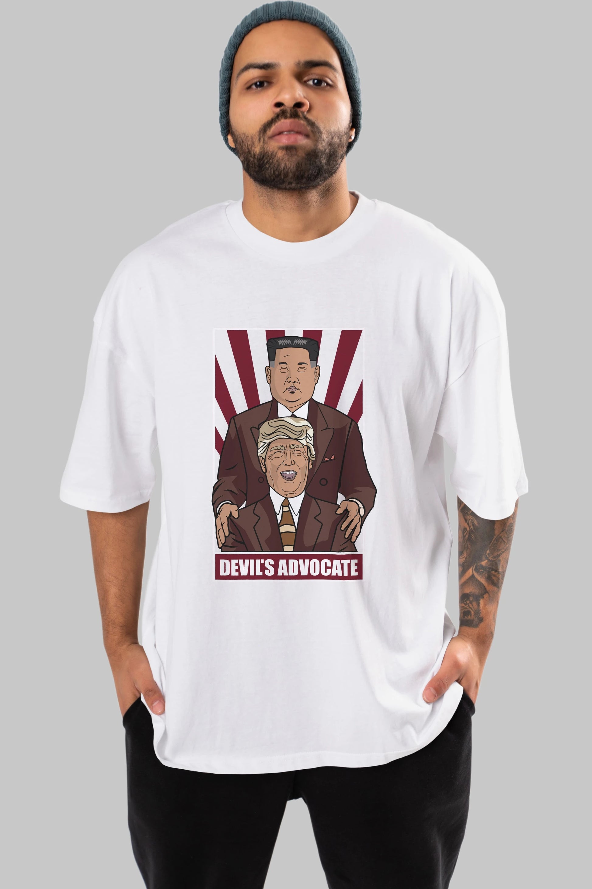 Devil_s Advocate Ön Baskılı Oversize t-shirt Erkek Kadın Unisex %100 Pamuk tişort