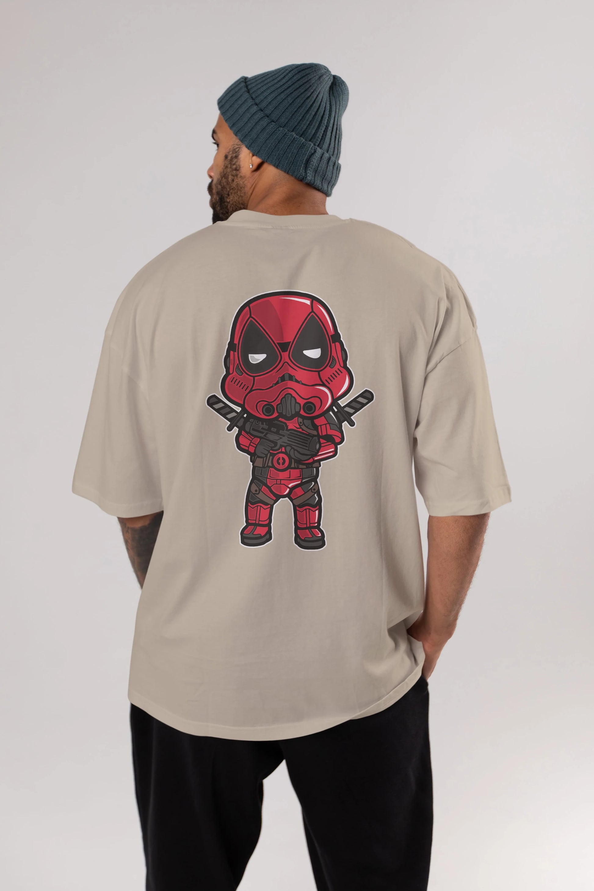Deadpool (22) Arka Baskılı Oversize t-shirt Erkek Kadın Unisex %100 Pamuk Bisiklet Yaka tişort