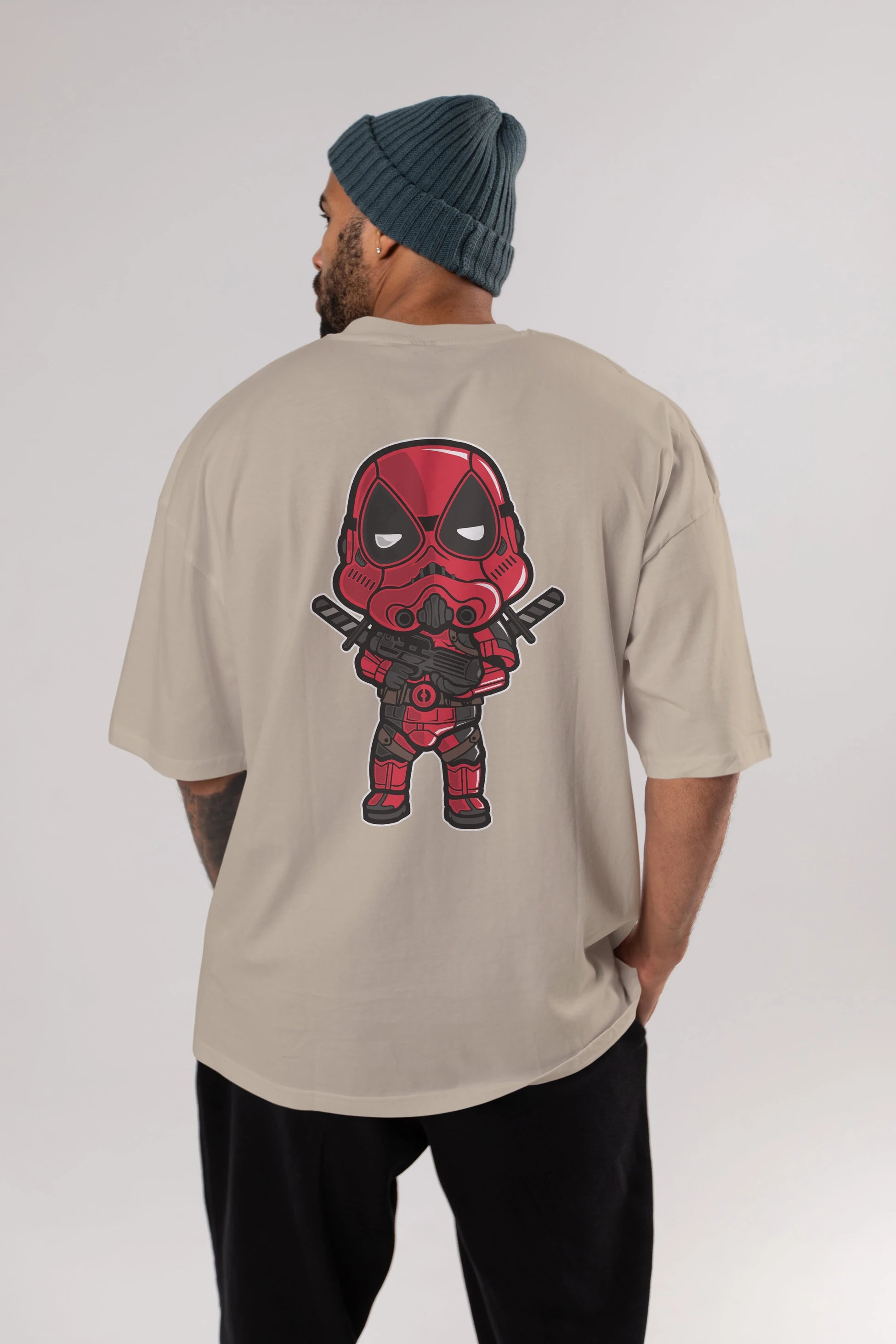 Deadpool (22) Arka Baskılı Oversize t-shirt Erkek Kadın Unisex %100 Pamuk Bisiklet Yaka tişort