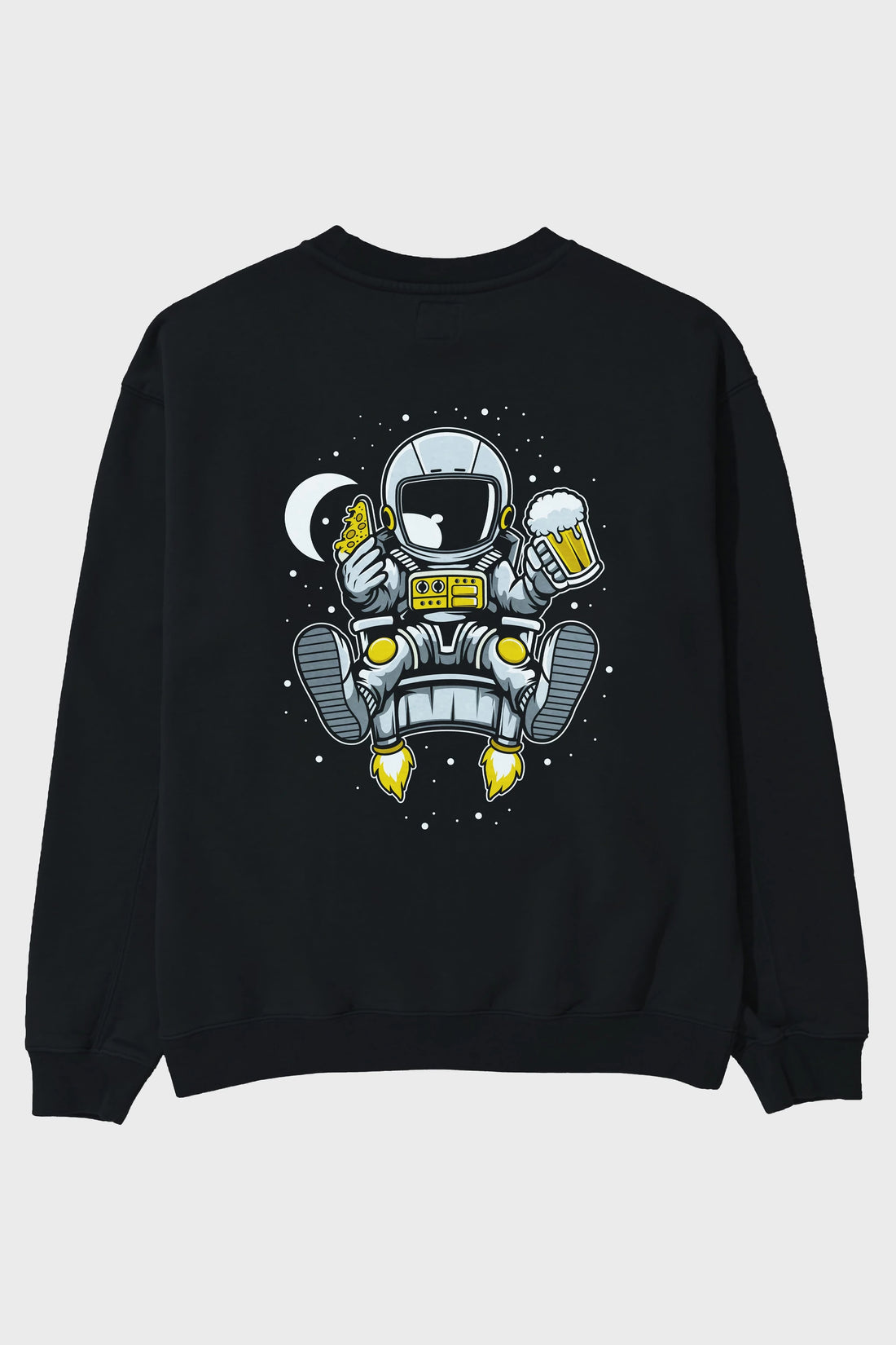 Astronaut Relax (2) Arka Baskılı Oversize Sweatshirt Erkek Kadın Unisex