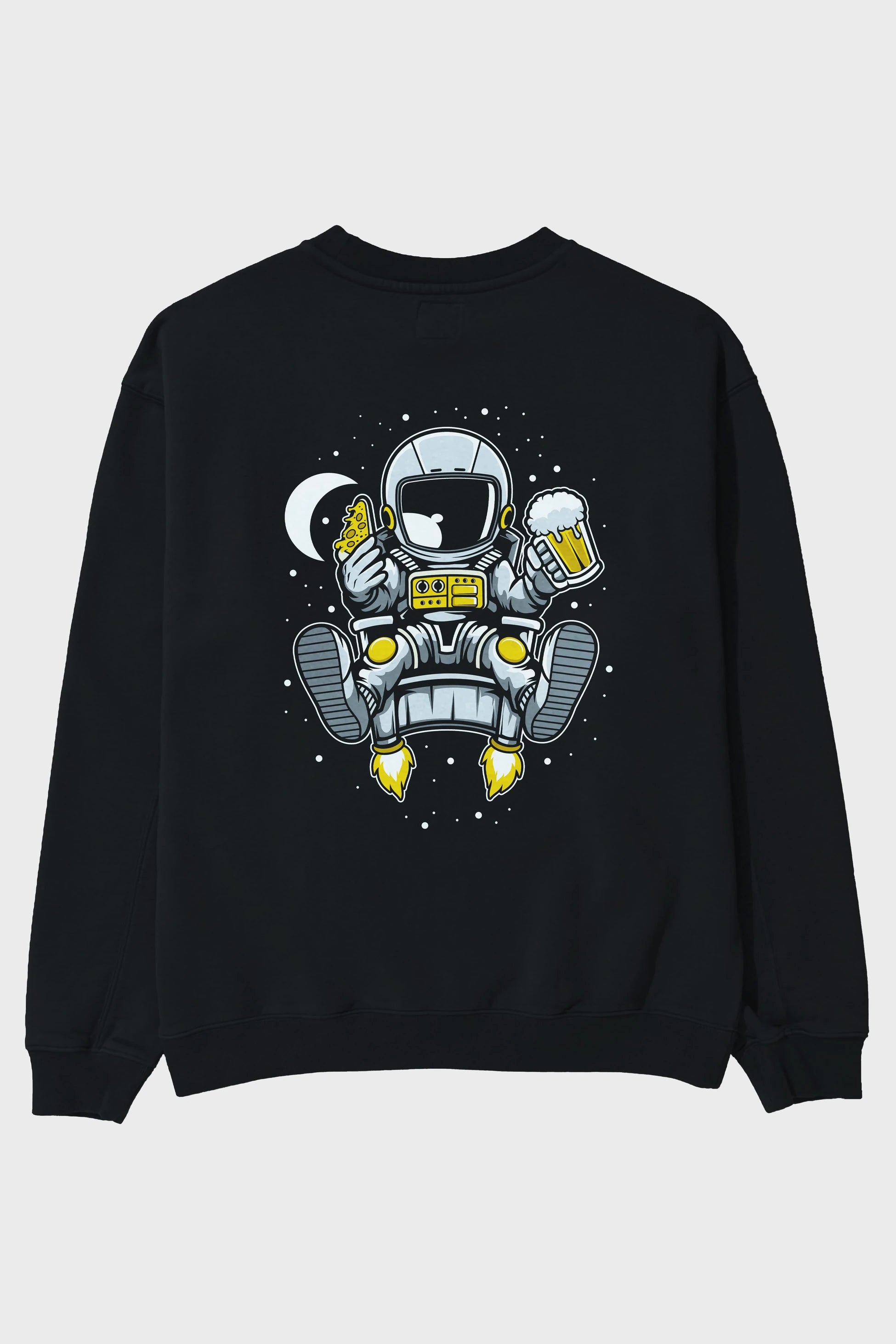 Astronaut Relax (2) Arka Baskılı Oversize Sweatshirt Erkek Kadın Unisex