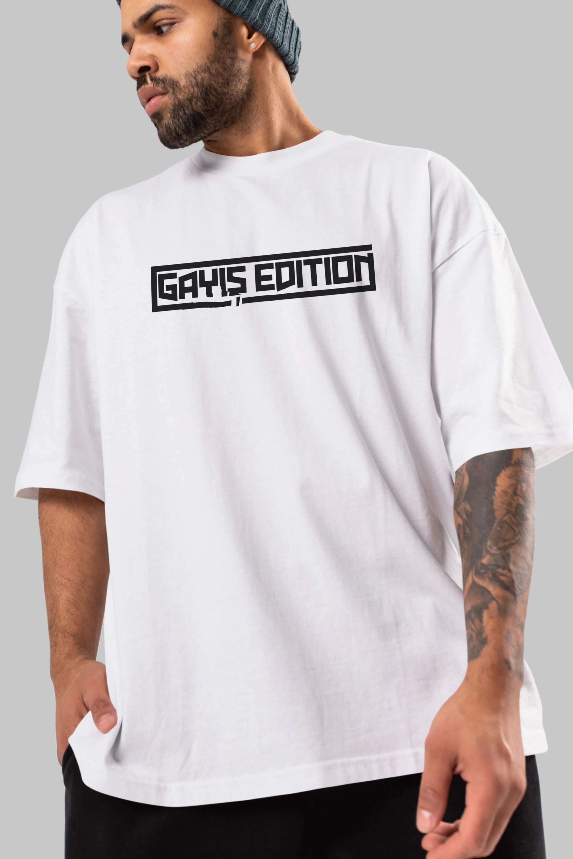 Gayış Edution Ön Baskılı Oversize t-shirt %100 pamuk Erkek Kadın Unisex
