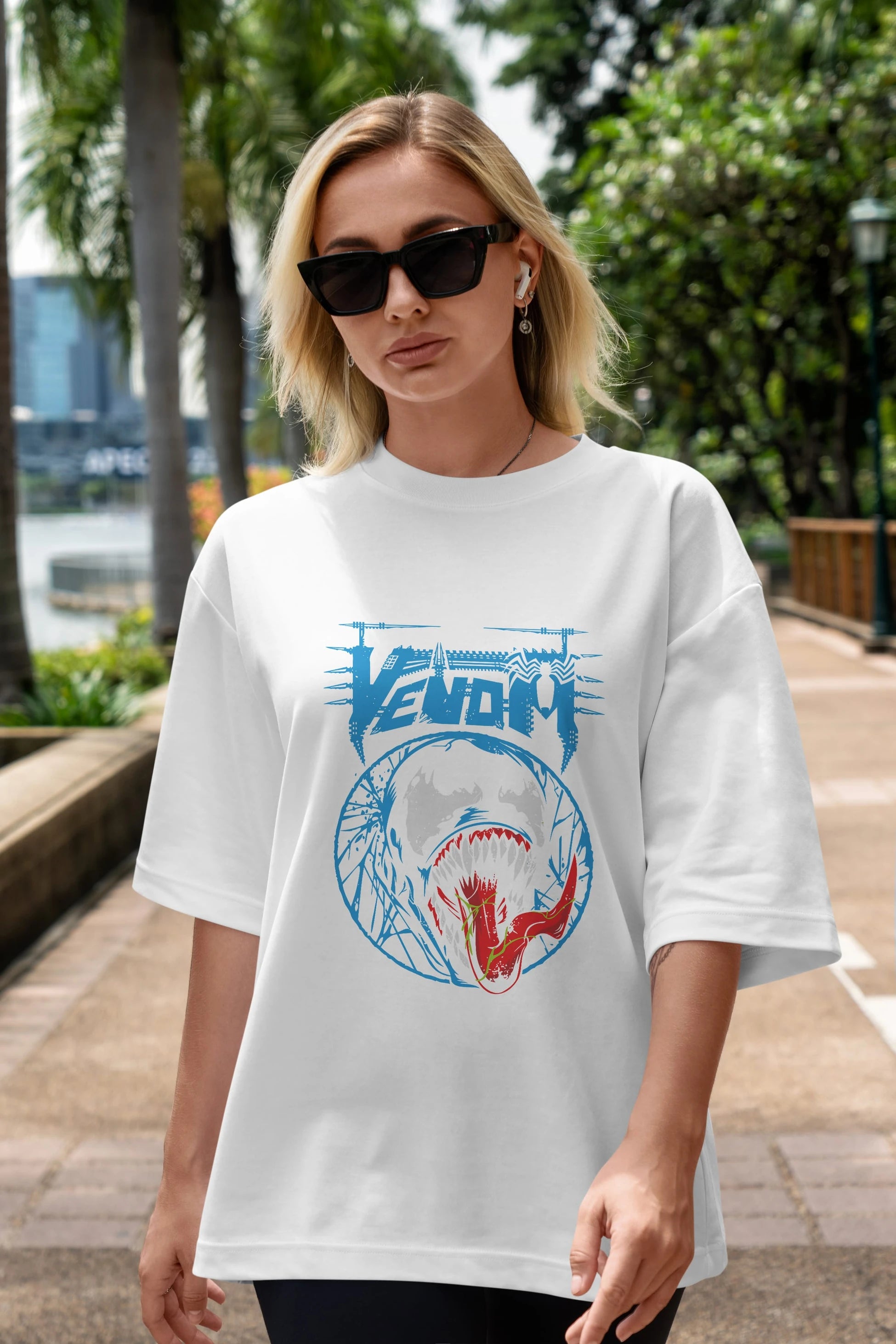Venom (23) Ön Baskılı Oversize t-shirt Erkek Kadın Unisex %100 Pamuk Bisiklet Yaka tişort