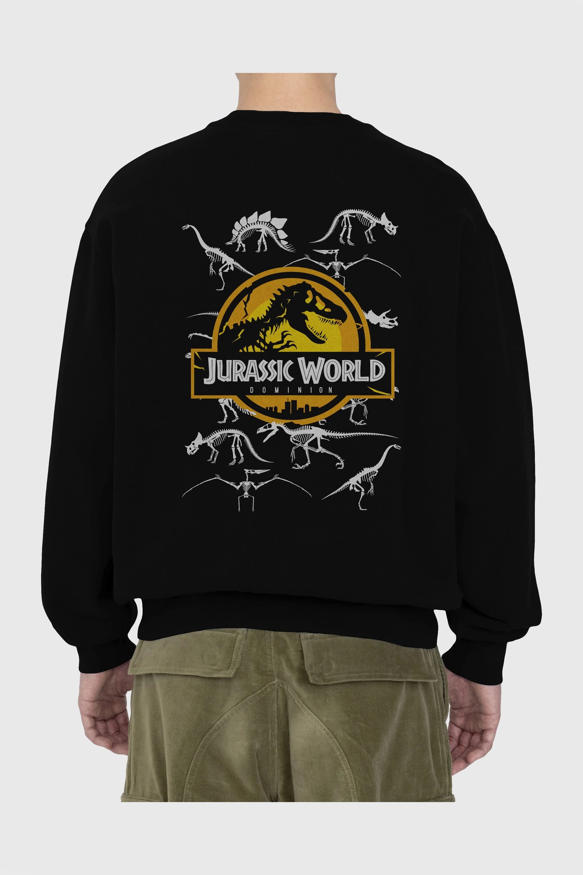 Jurassic Park (5) Arka Baskılı Oversize Sweatshirt Erkek Kadın Unisex