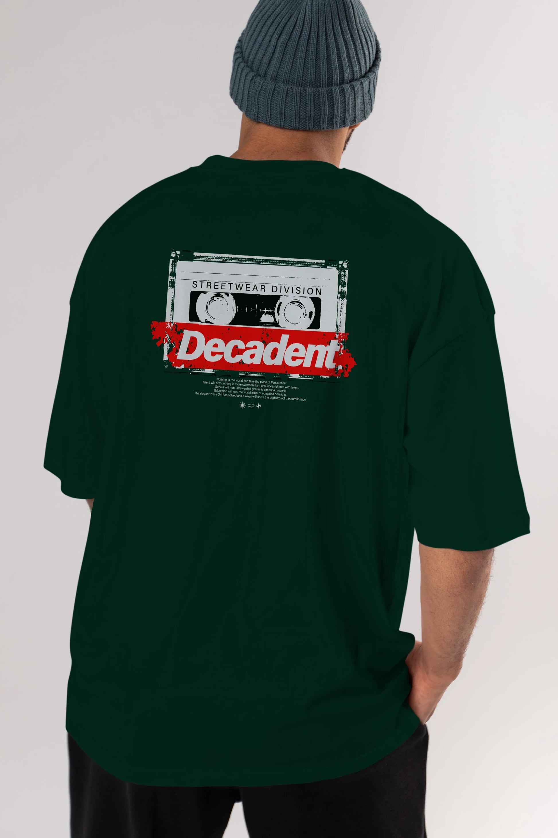 Decadent Arka Baskılı Oversize t-shirt Erkek Kadın Unisex
