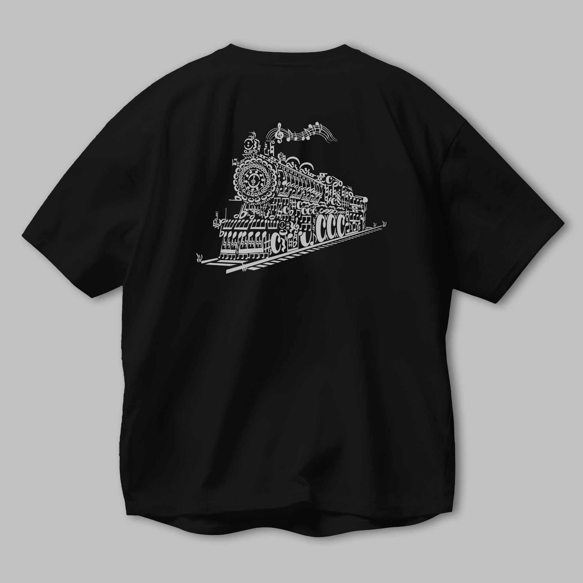 Train Song Arka Baskılı Oversize t-shirt %100 pamuk Erkek Kadın Unisex