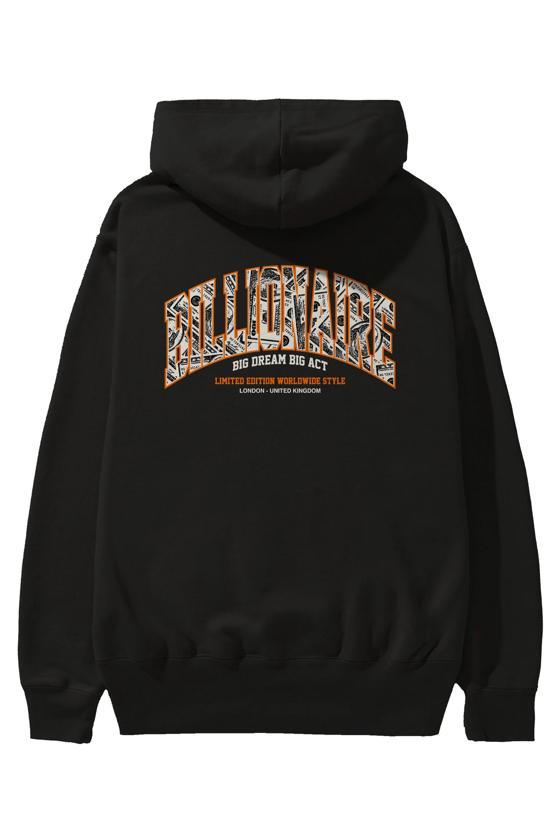 Billionaire Arka Baskılı Hoodie Oversize Kapüşonlu Sweatshirt Erkek Kadın Unisex