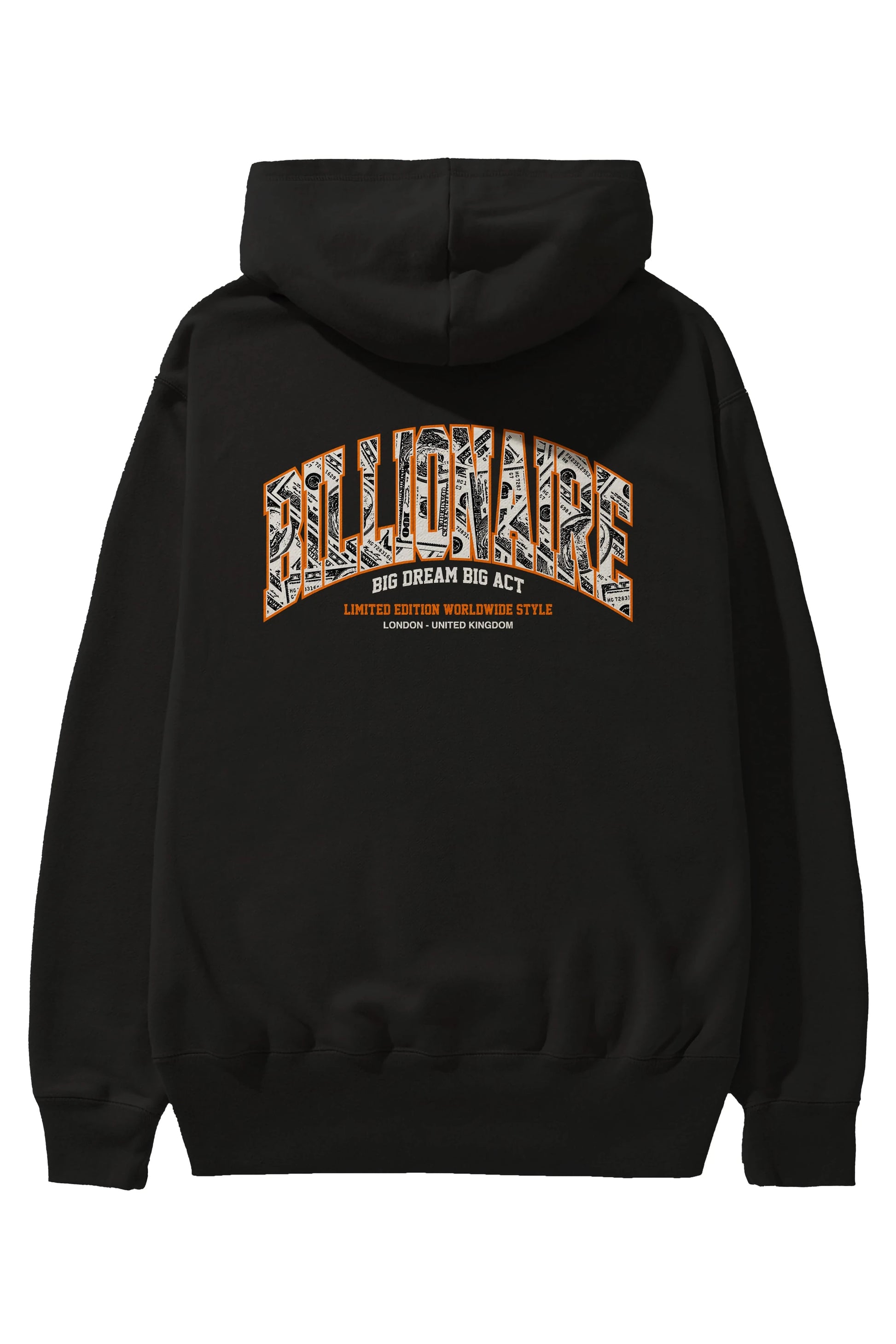 Billionaire Arka Baskılı Hoodie Oversize Kapüşonlu Sweatshirt Erkek Kadın Unisex