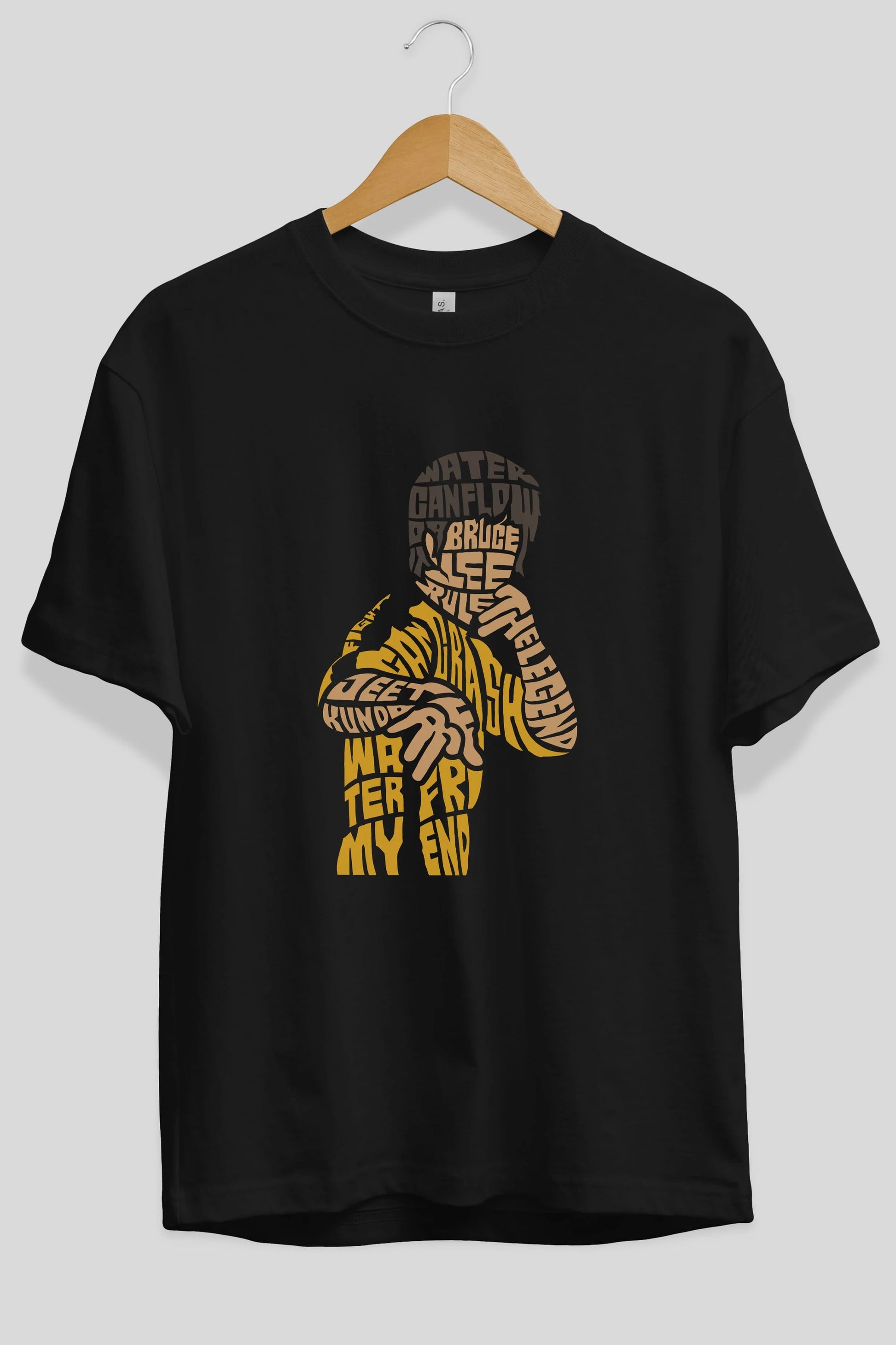 Bruce Lee Ön Baskılı Oversize t-shirt %100 pamuk Erkek Kadın Unisex