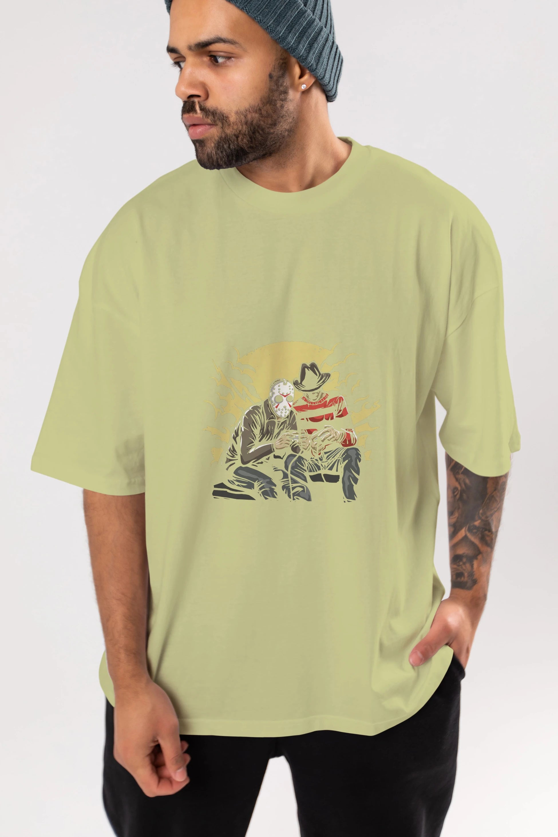 Dark Gamers Ön Baskılı Oversize t-shirt Erkek Kadın Unisex %100 Pamuk tişort