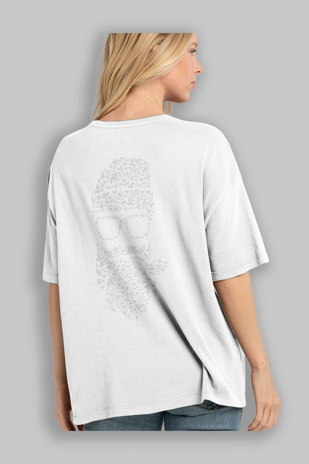 Birds Beard Arka Baskılı Oversize t-shirt %100 pamuk Erkek Kadın Unisex