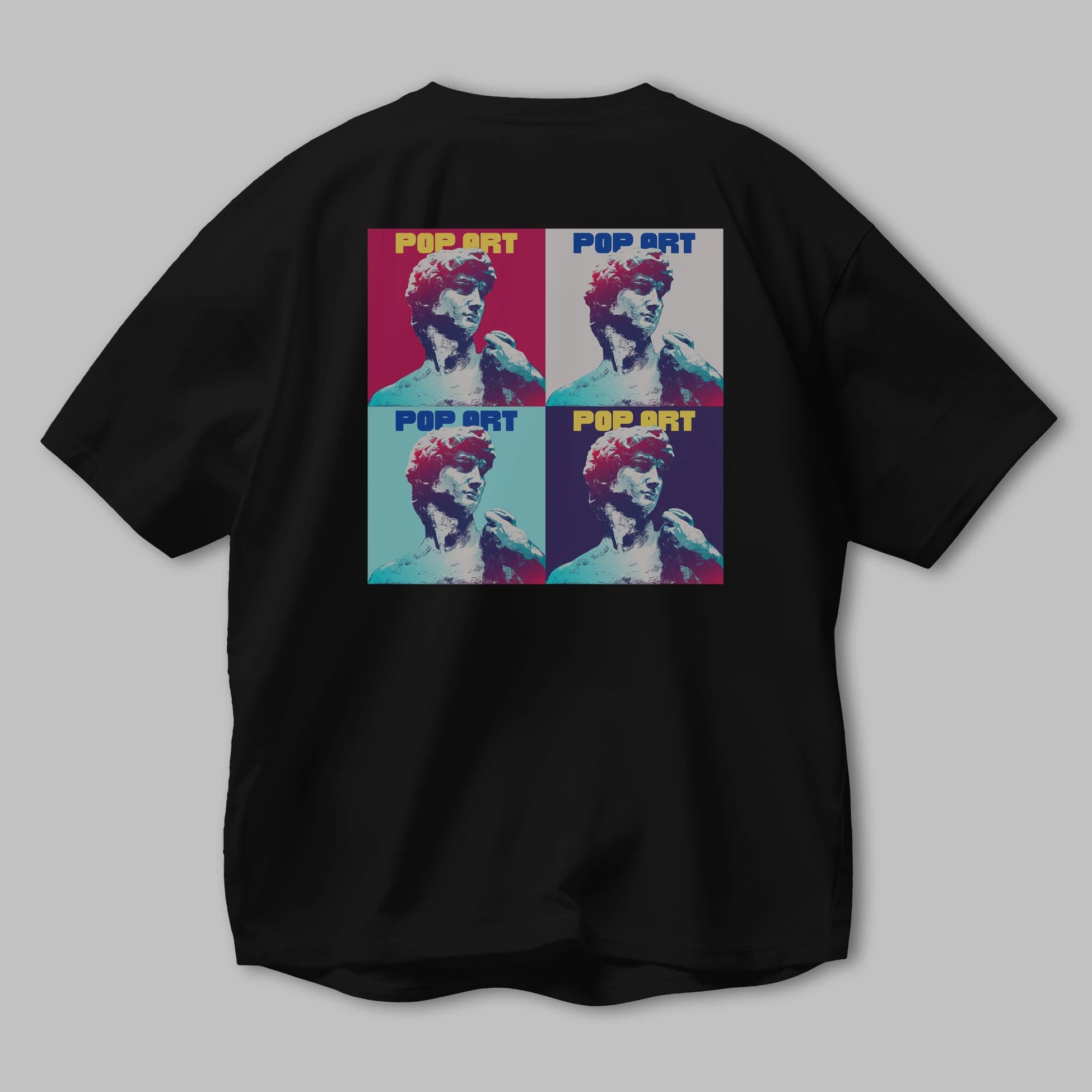 Creative Pop Art Arka Baskılı Oversize t-shirt Erkek Kadın Unisex
