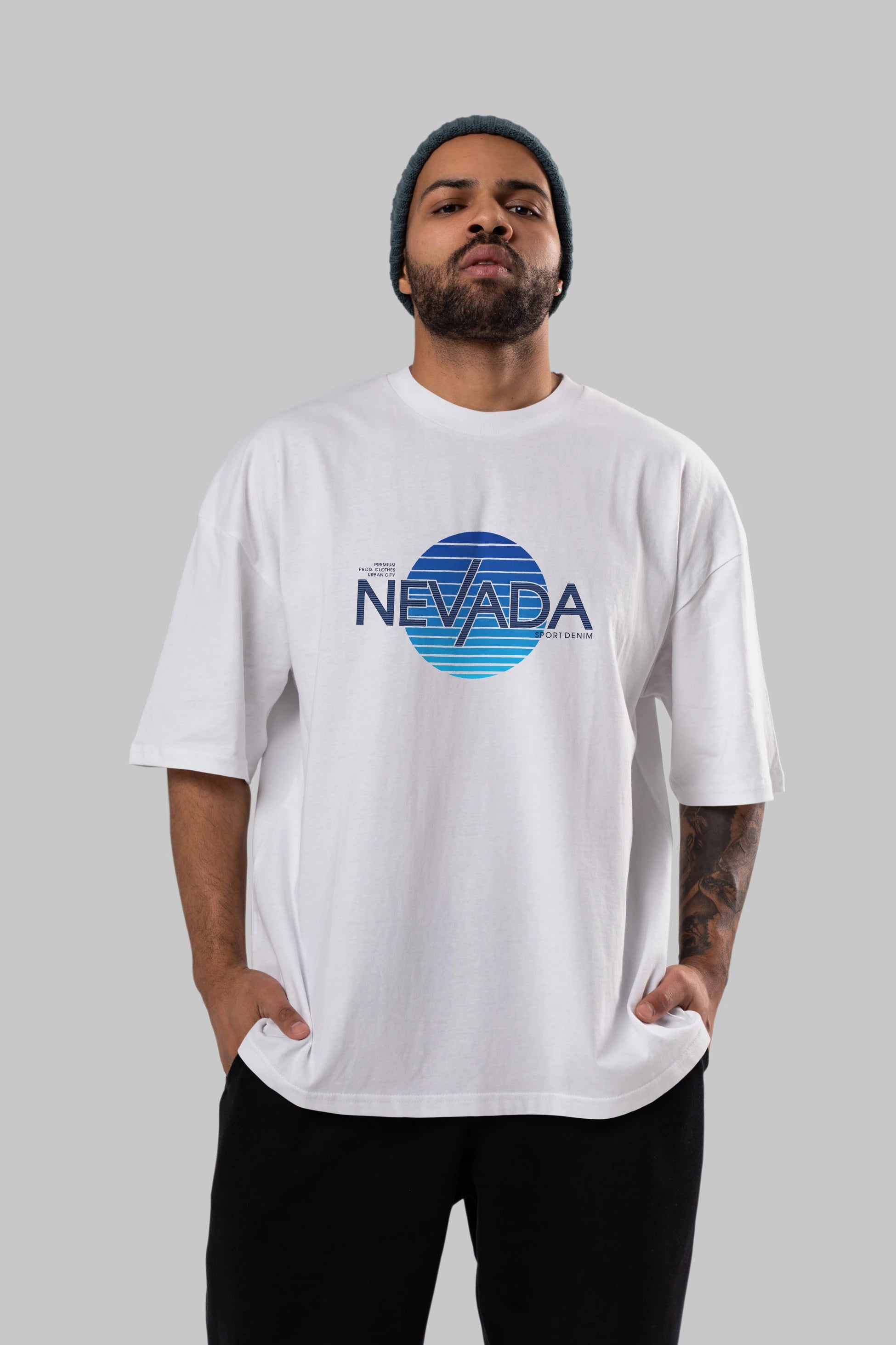Nevada Ön Baskılı Oversize t-shirt Erkek Kadın Unisex