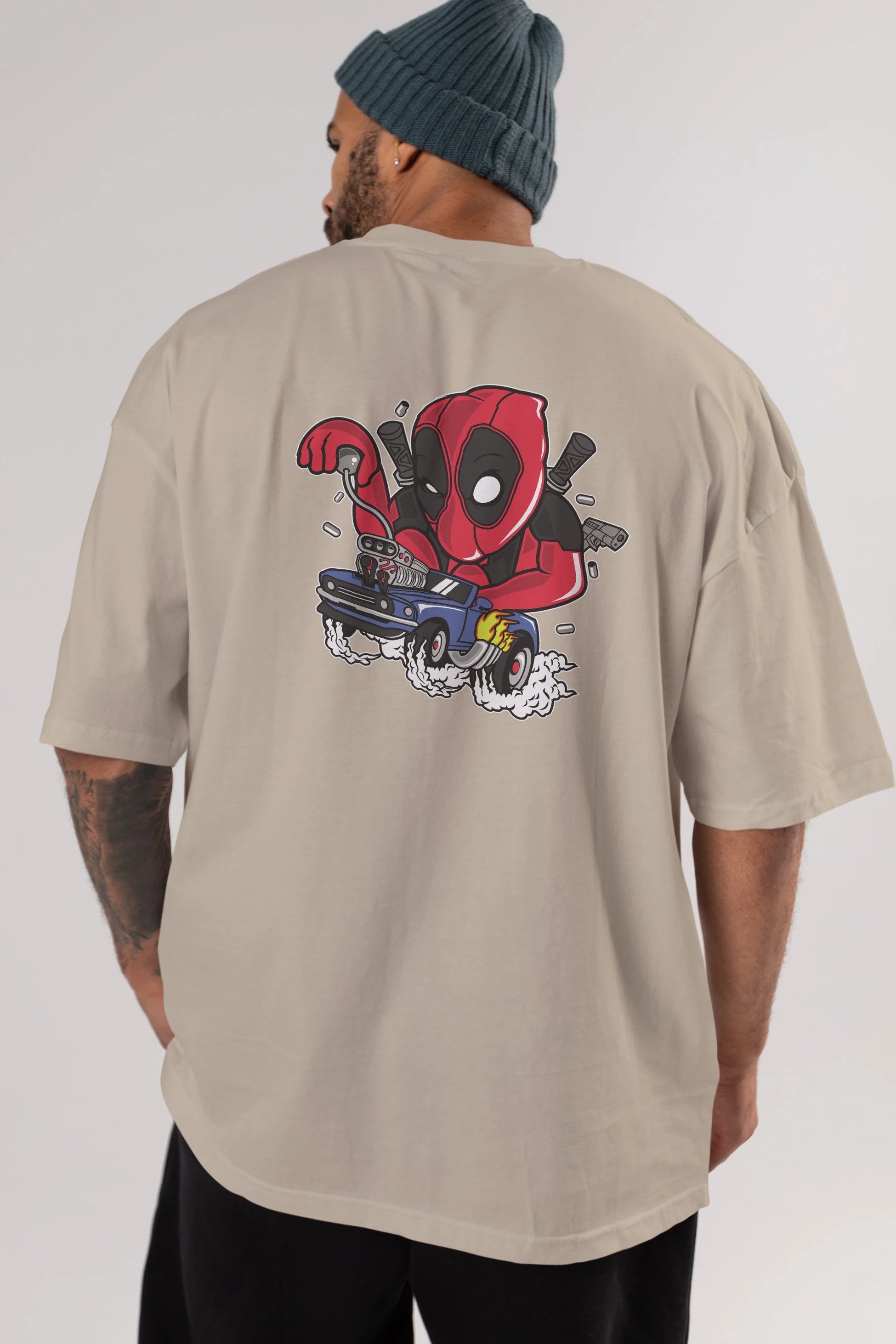 Deadpool (21) Arka Baskılı Oversize t-shirt Erkek Kadın Unisex %100 Pamuk Bisiklet Yaka tişort