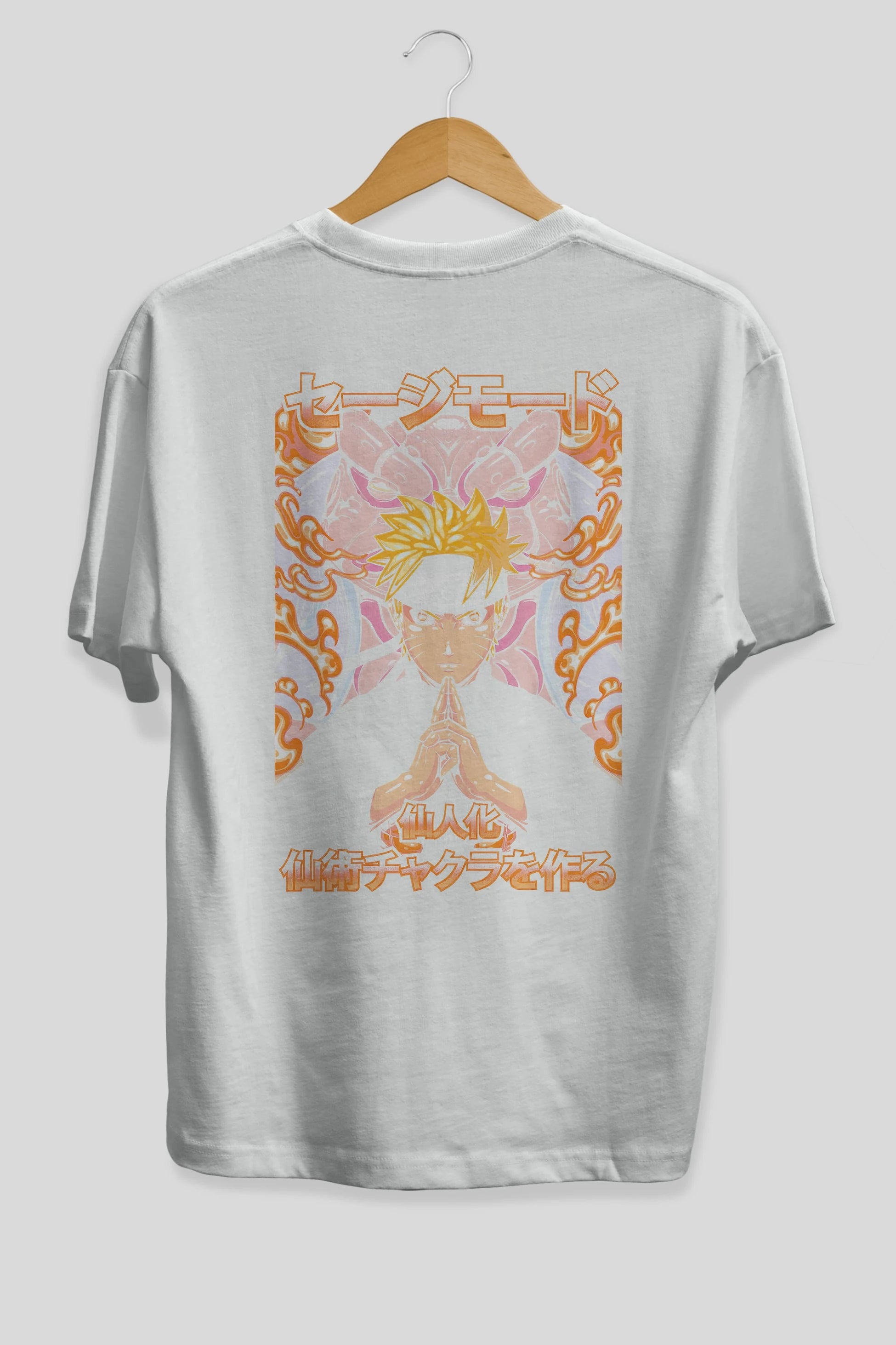 NARUTO (10) Anime Arka Baskılı Oversize t-shirt Erkek Kadın Unisex