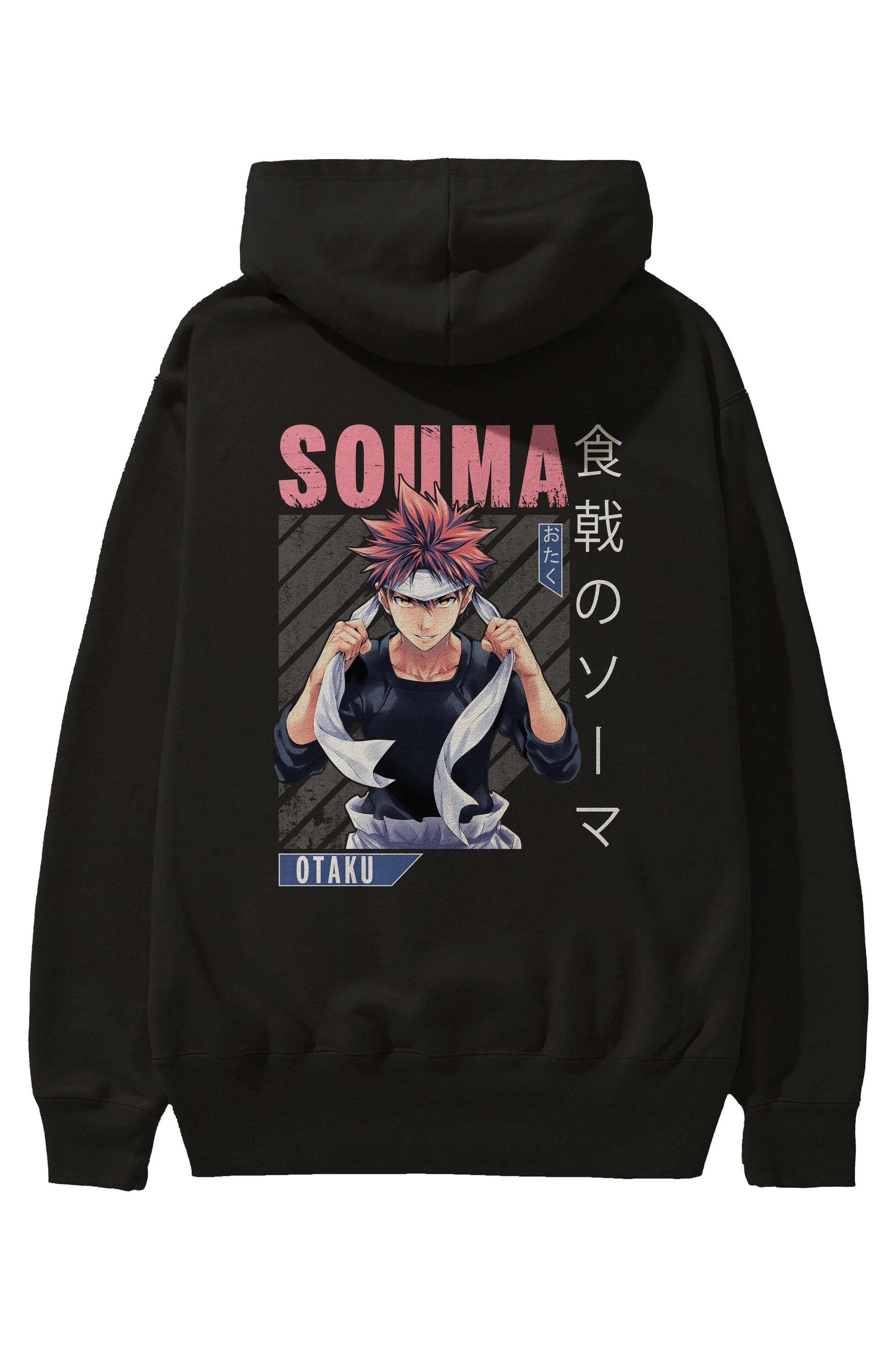 Souma Yukihira 8 Anime Arka Baskılı Hoodie Oversize Kapüşonlu Sweatshirt Erkek Kadın Unisex