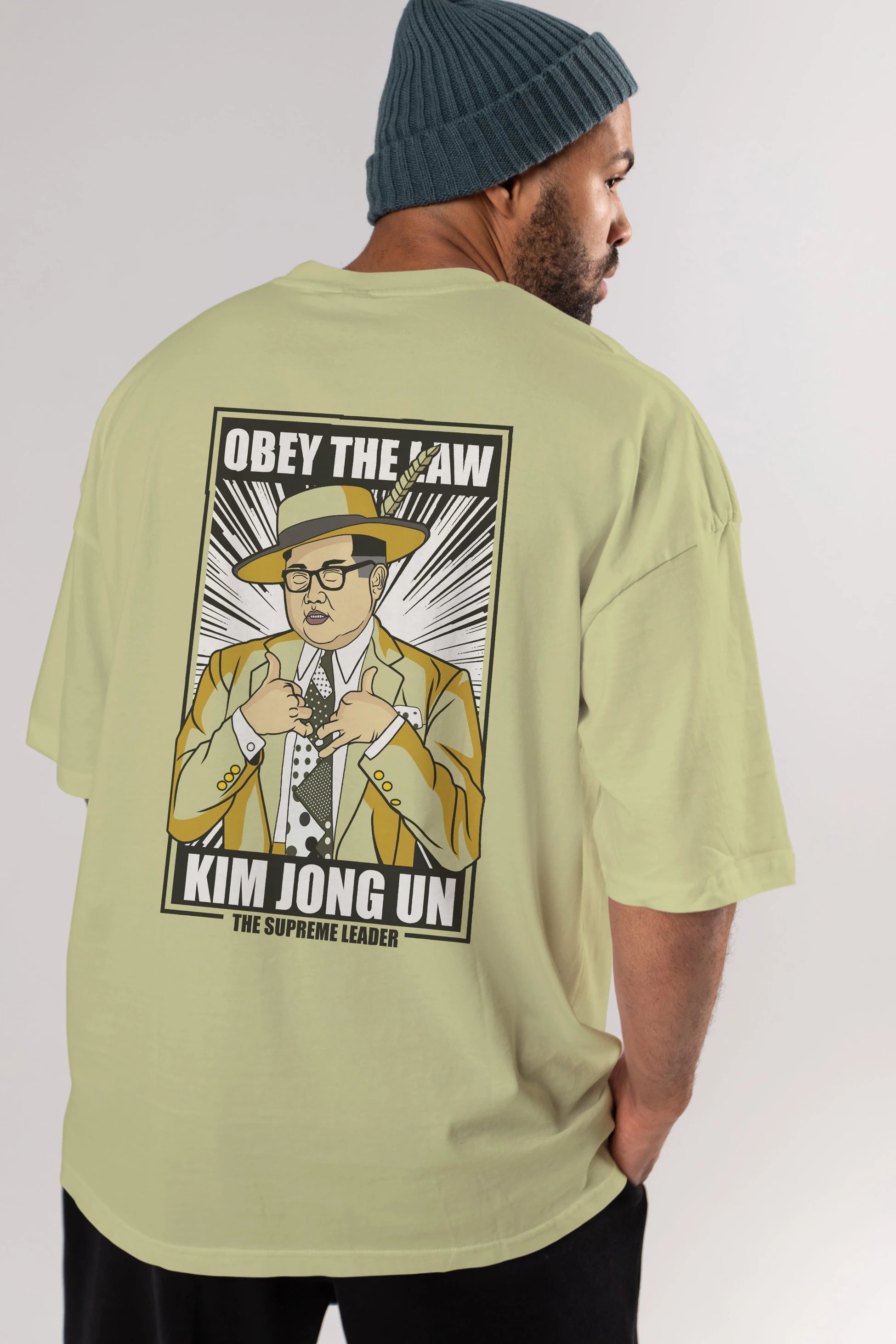 The Mask Jong Un Arka Baskılı Oversize t-shirt Erkek Kadın Unisex %100 Pamuk tişort