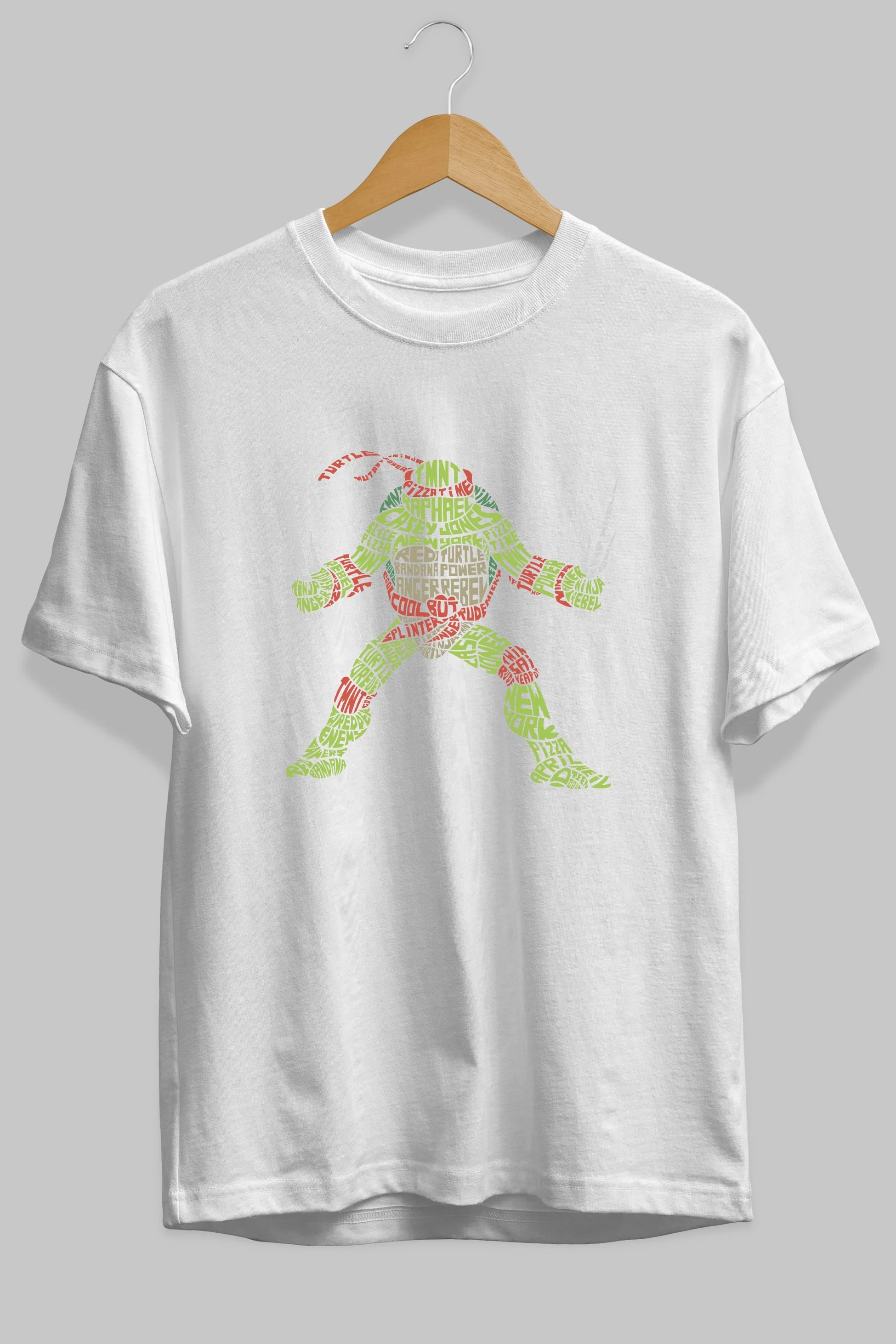 Ninja Turtle Ön Baskılı Oversize t-shirt %100 pamuk Erkek Kadın Unisex
