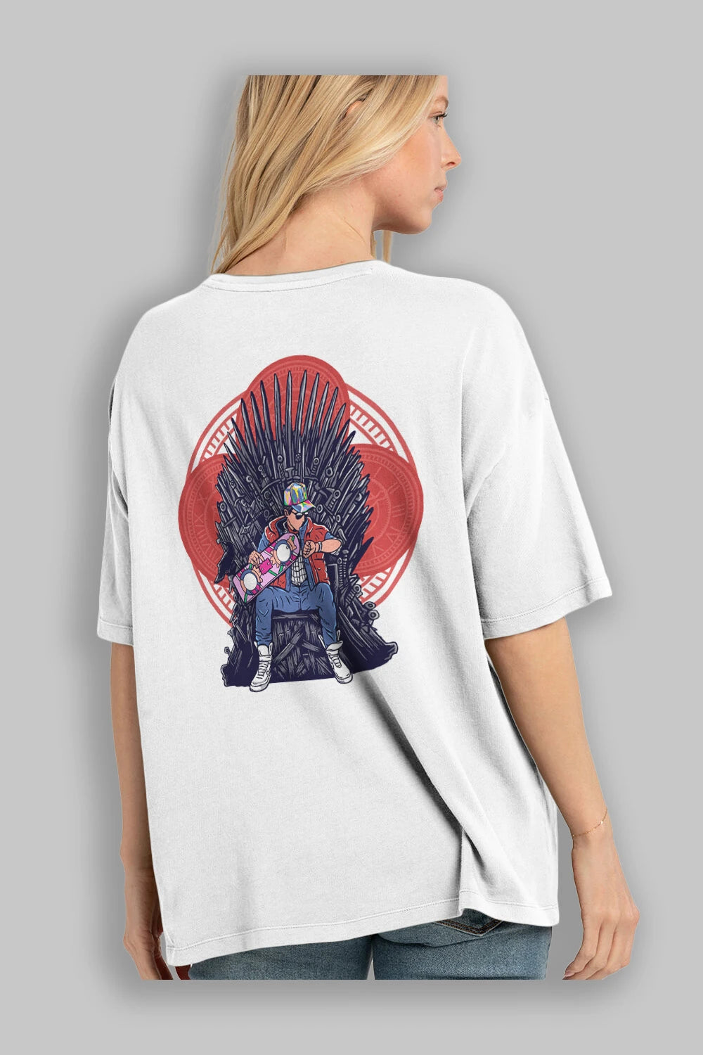 Game Of Future Arka Baskılı Oversize t-shirt Erkek Kadın Unisex %100 Pamuk