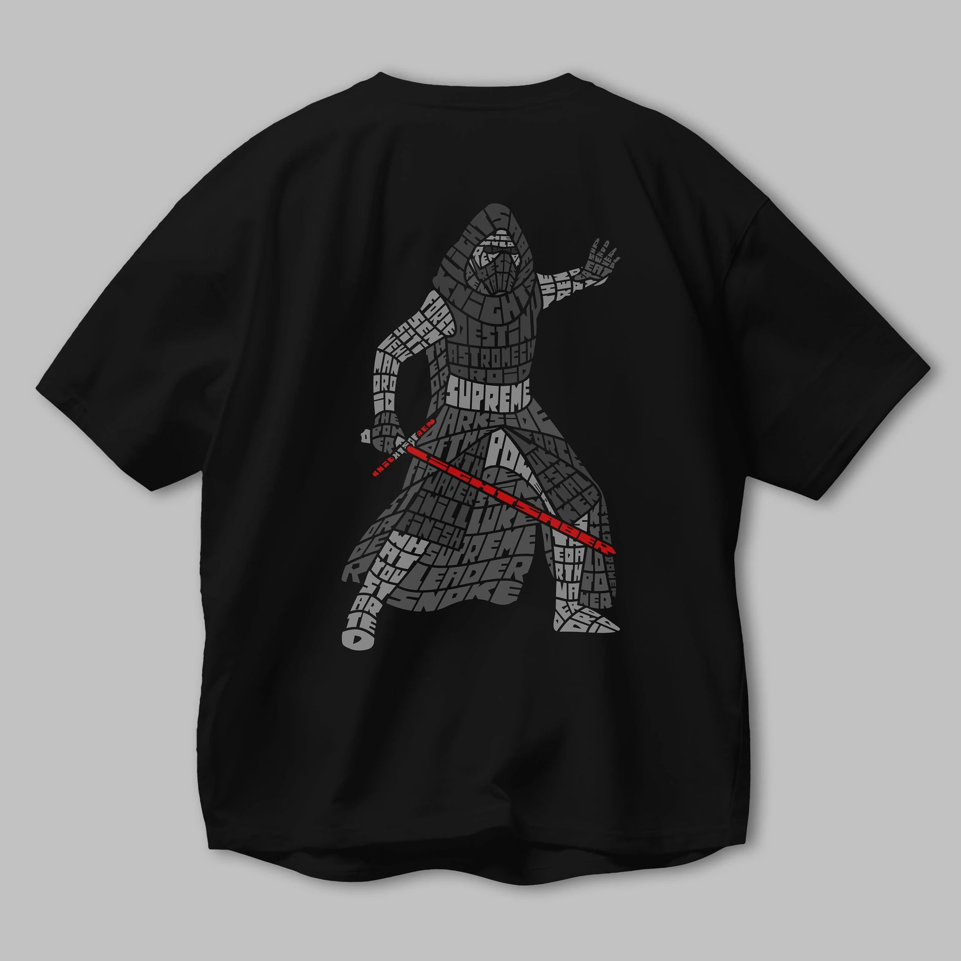 Kylo Arka Baskılı Oversize t-shirt %100 pamuk Erkek Kadın Unisex